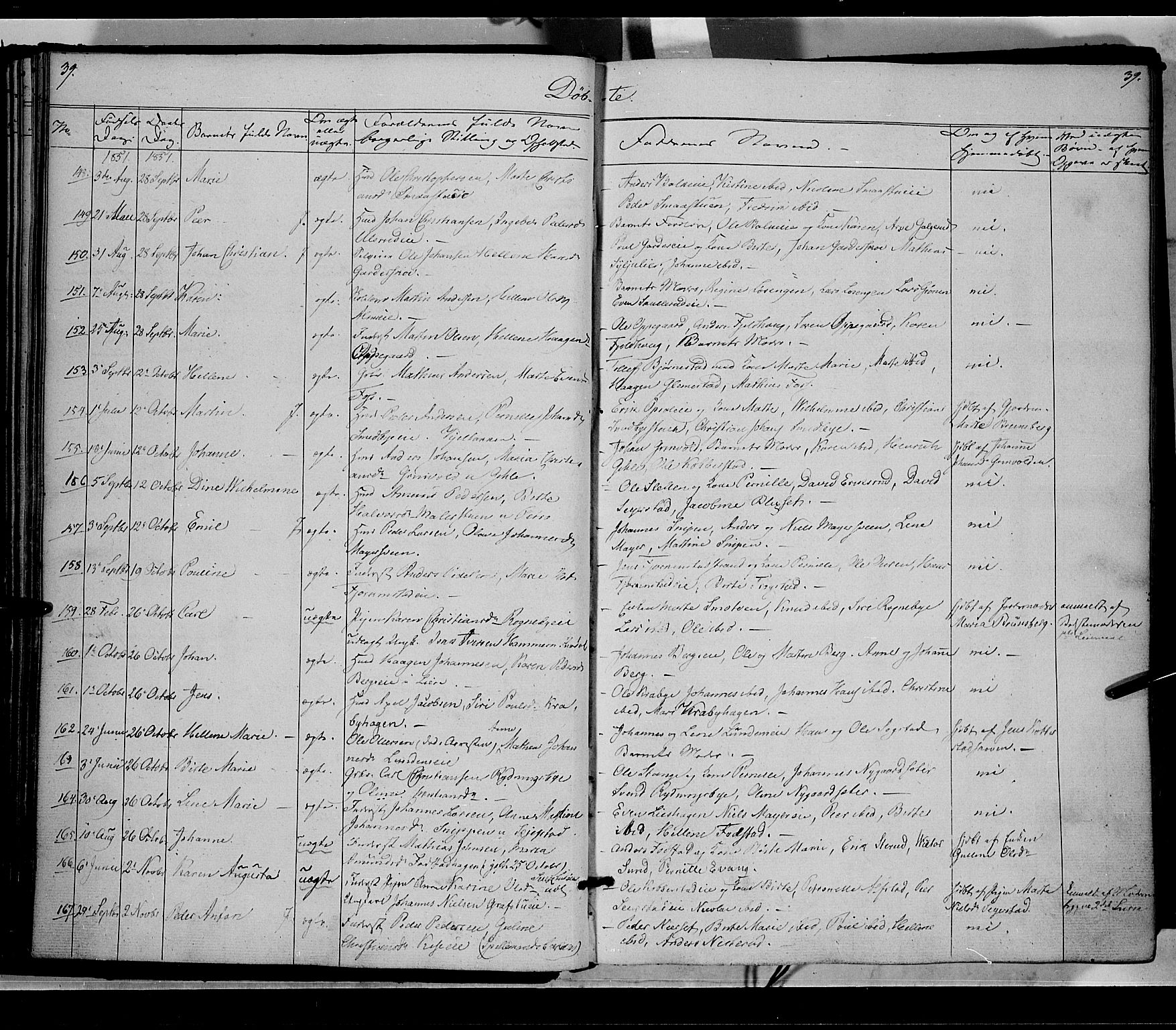 Østre Toten prestekontor, AV/SAH-PREST-104/H/Ha/Haa/L0003: Parish register (official) no. 3, 1848-1856, p. 39