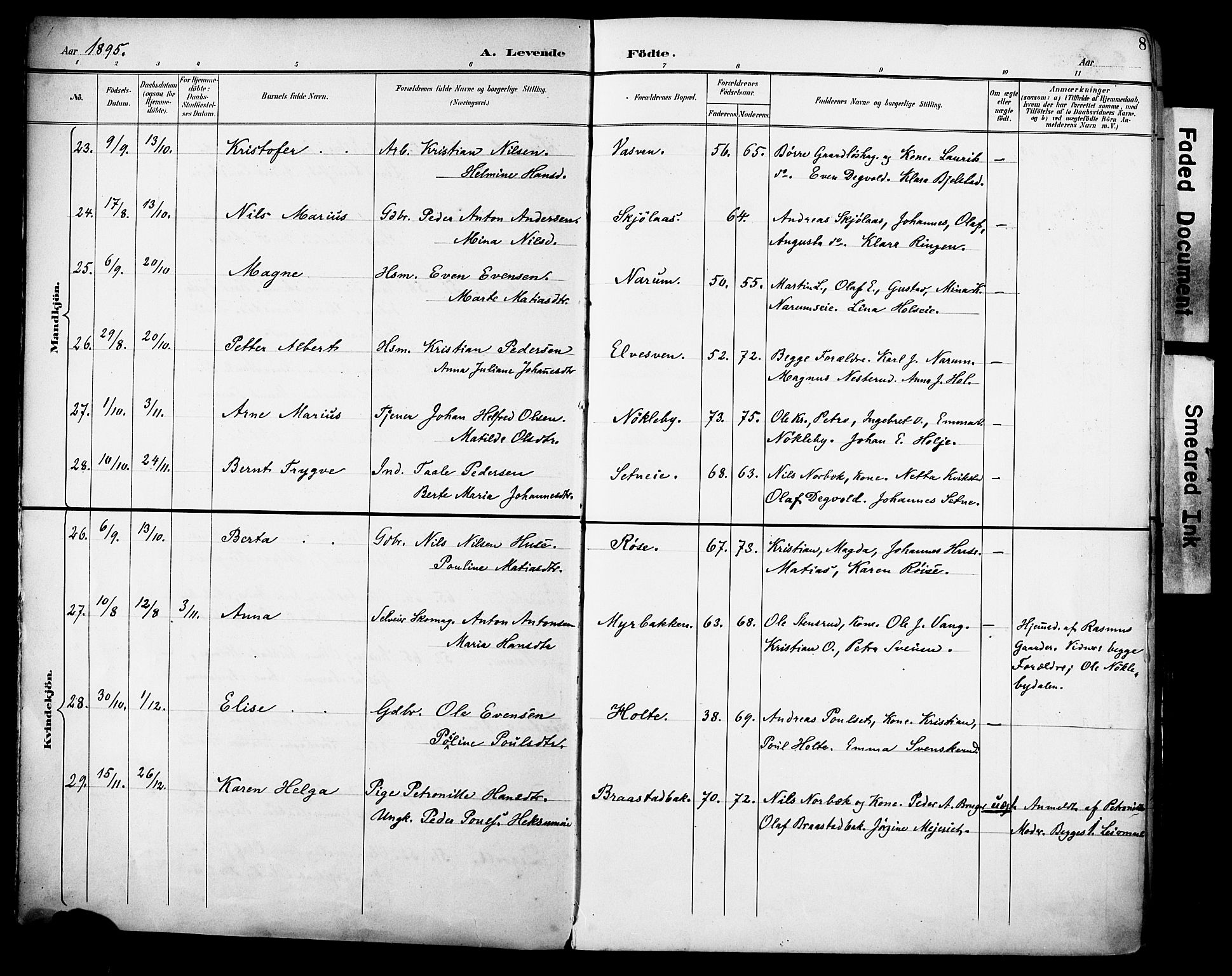 Vestre Toten prestekontor, AV/SAH-PREST-108/H/Ha/Haa/L0013: Parish register (official) no. 13, 1895-1911, p. 8