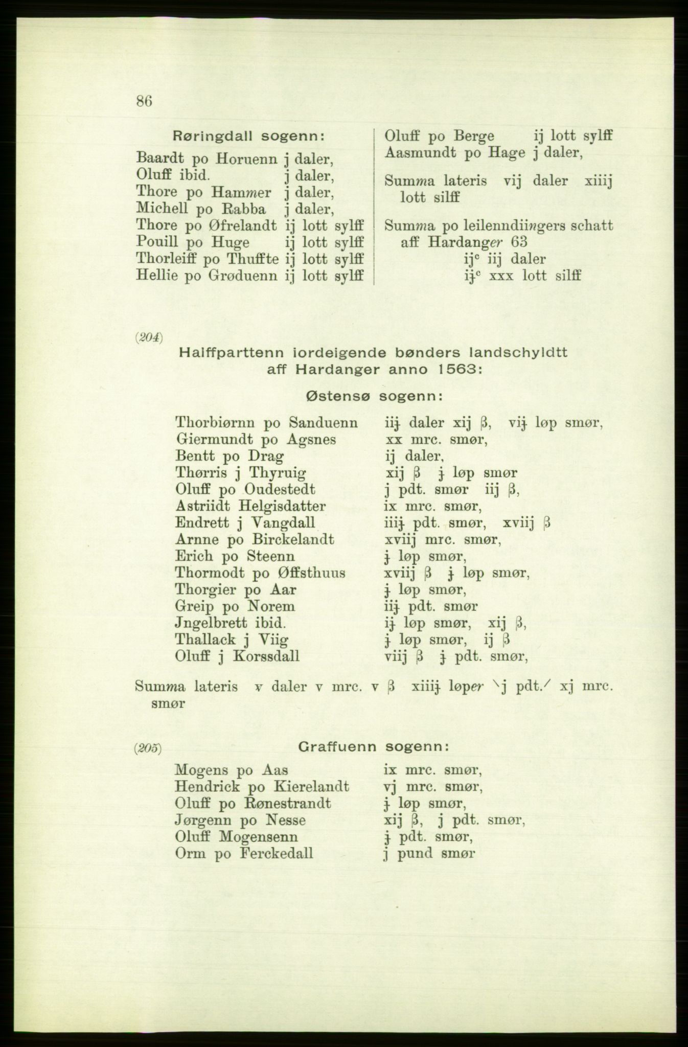 Publikasjoner utgitt av Arkivverket, PUBL/PUBL-001/C/0003: Bind 3: Skatten av Bergenhus len 1563, 1563, p. 86