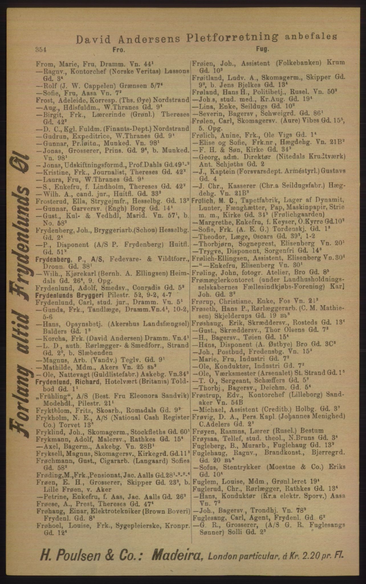 Kristiania/Oslo adressebok, PUBL/-, 1906, p. 354