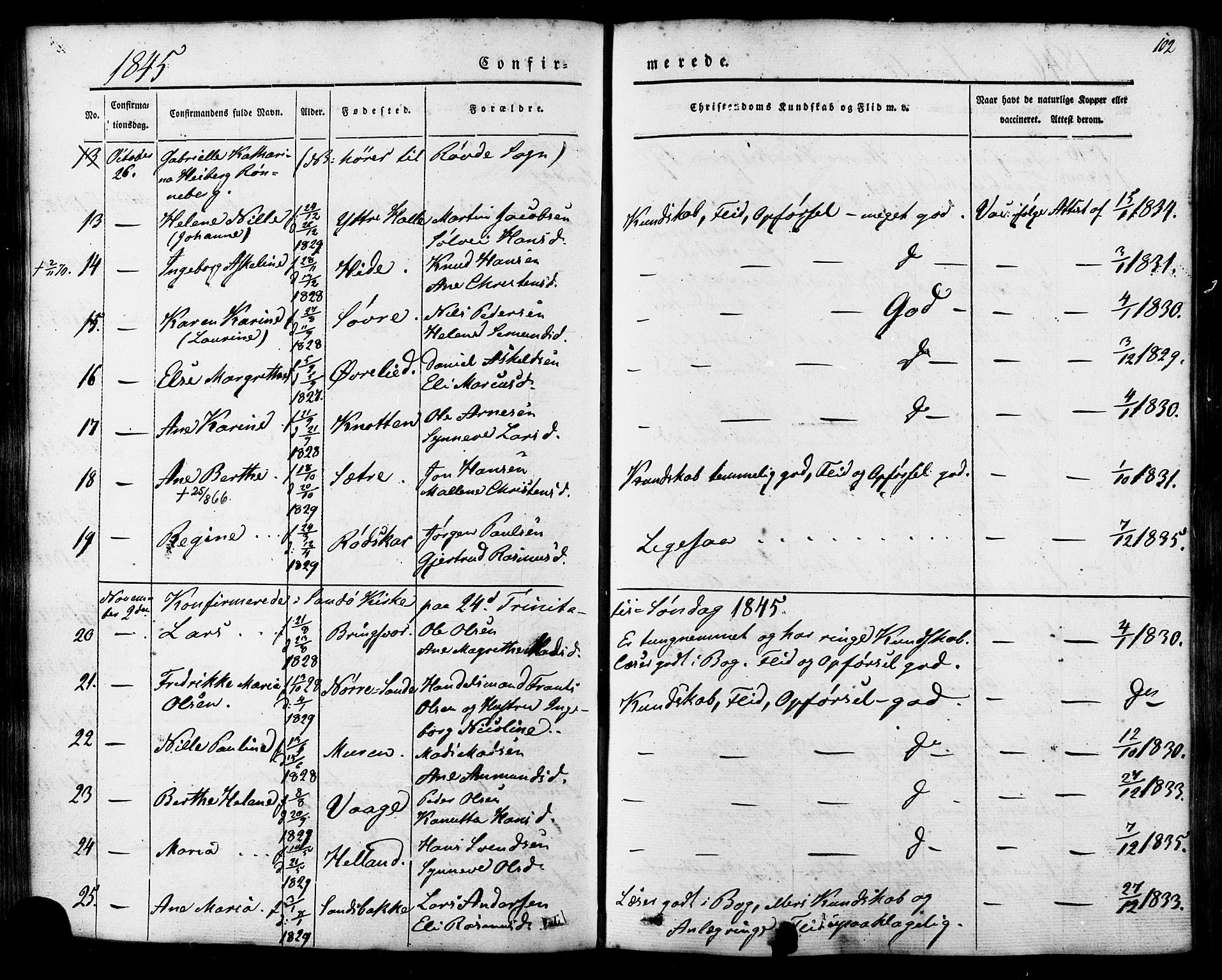 Ministerialprotokoller, klokkerbøker og fødselsregistre - Møre og Romsdal, AV/SAT-A-1454/503/L0034: Parish register (official) no. 503A02, 1841-1884, p. 102