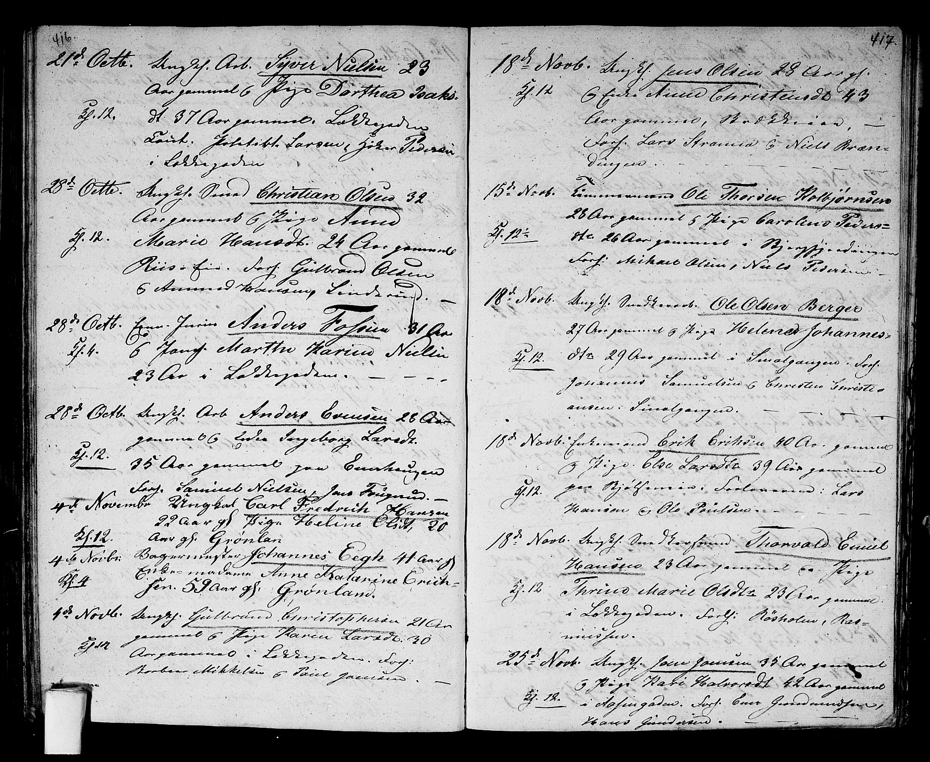 Aker prestekontor kirkebøker, AV/SAO-A-10861/G/L0007: Parish register (copy) no. 7, 1838-1846, p. 416-417