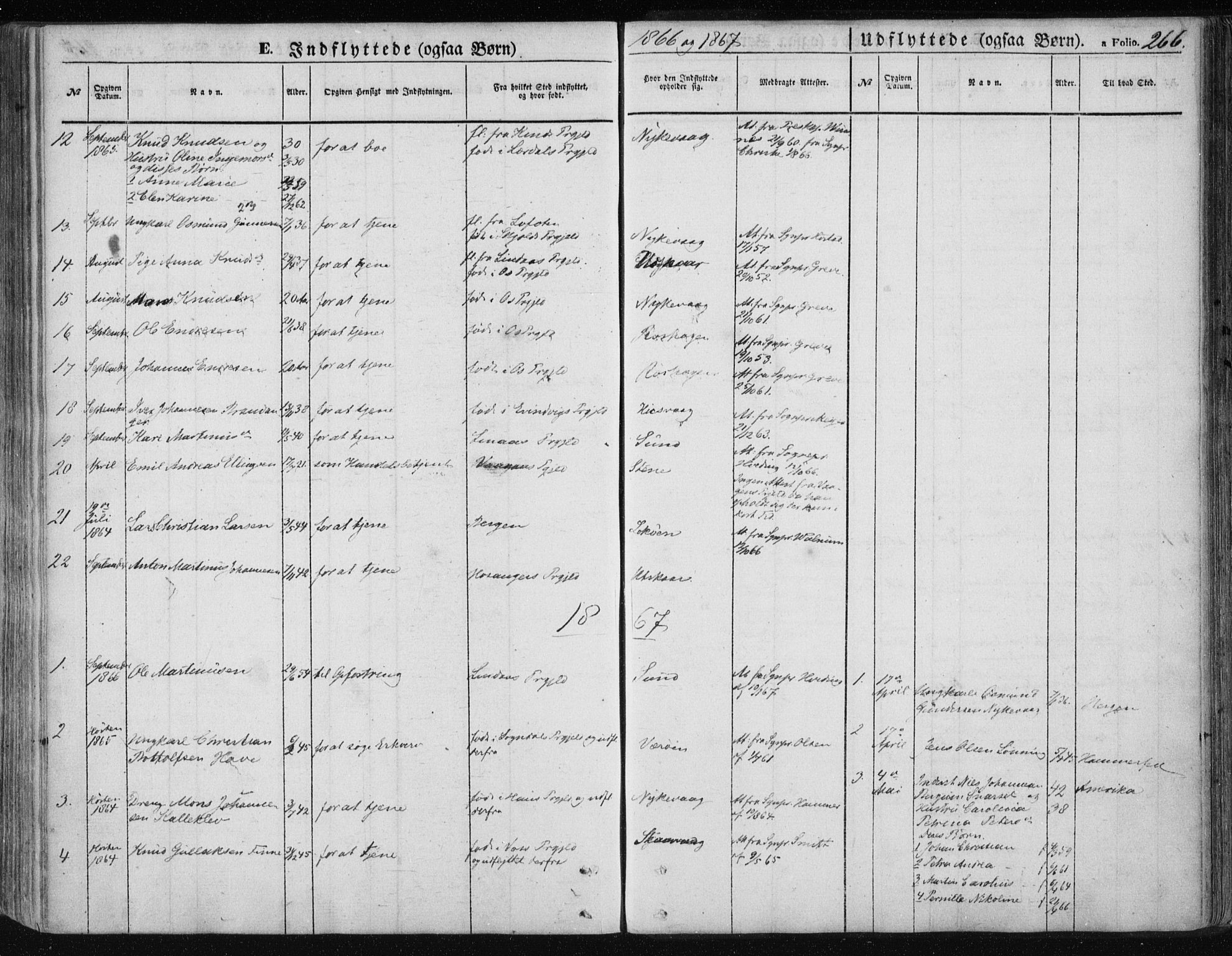 Ministerialprotokoller, klokkerbøker og fødselsregistre - Nordland, SAT/A-1459/891/L1300: Parish register (official) no. 891A05, 1856-1870, p. 266