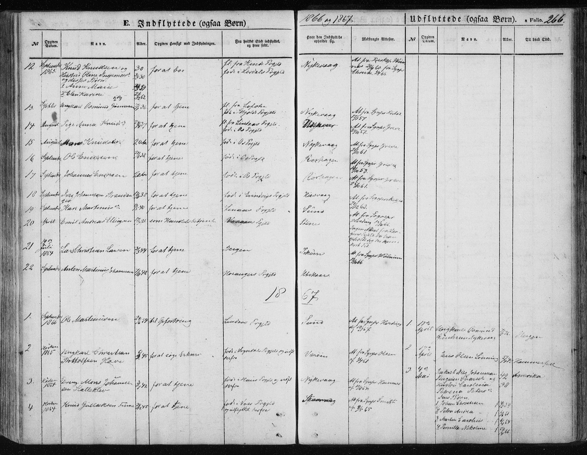 Ministerialprotokoller, klokkerbøker og fødselsregistre - Nordland, AV/SAT-A-1459/891/L1300: Parish register (official) no. 891A05, 1856-1870, p. 266