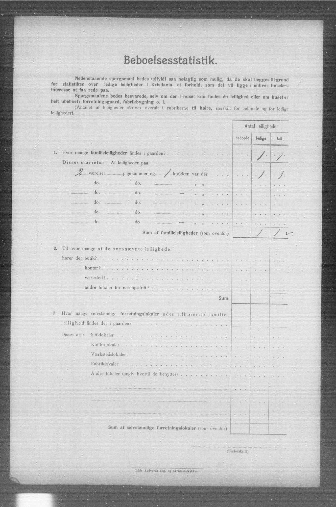 OBA, Municipal Census 1904 for Kristiania, 1904, p. 23709