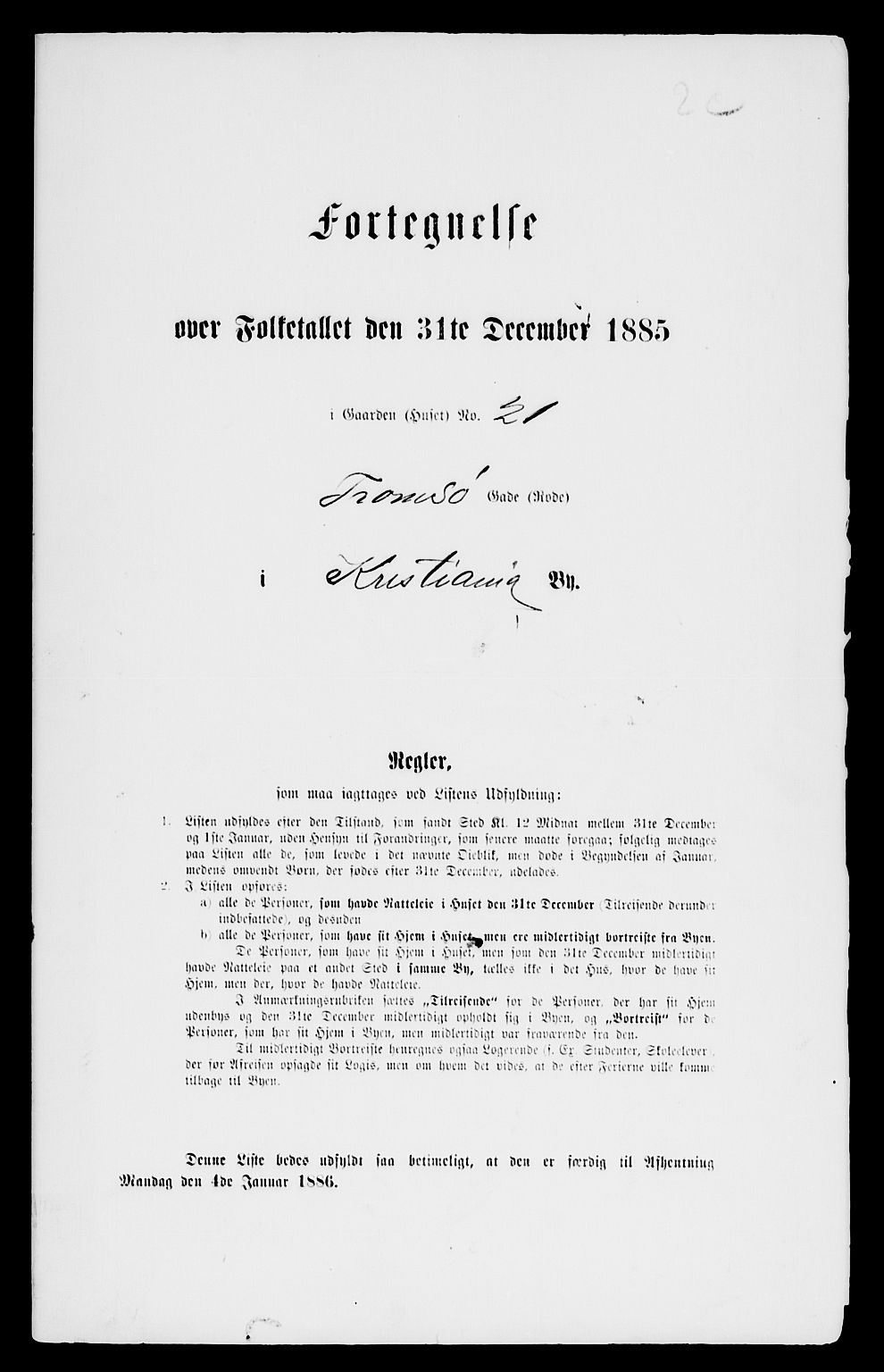 RA, 1885 census for 0301 Kristiania, 1885, p. 12268