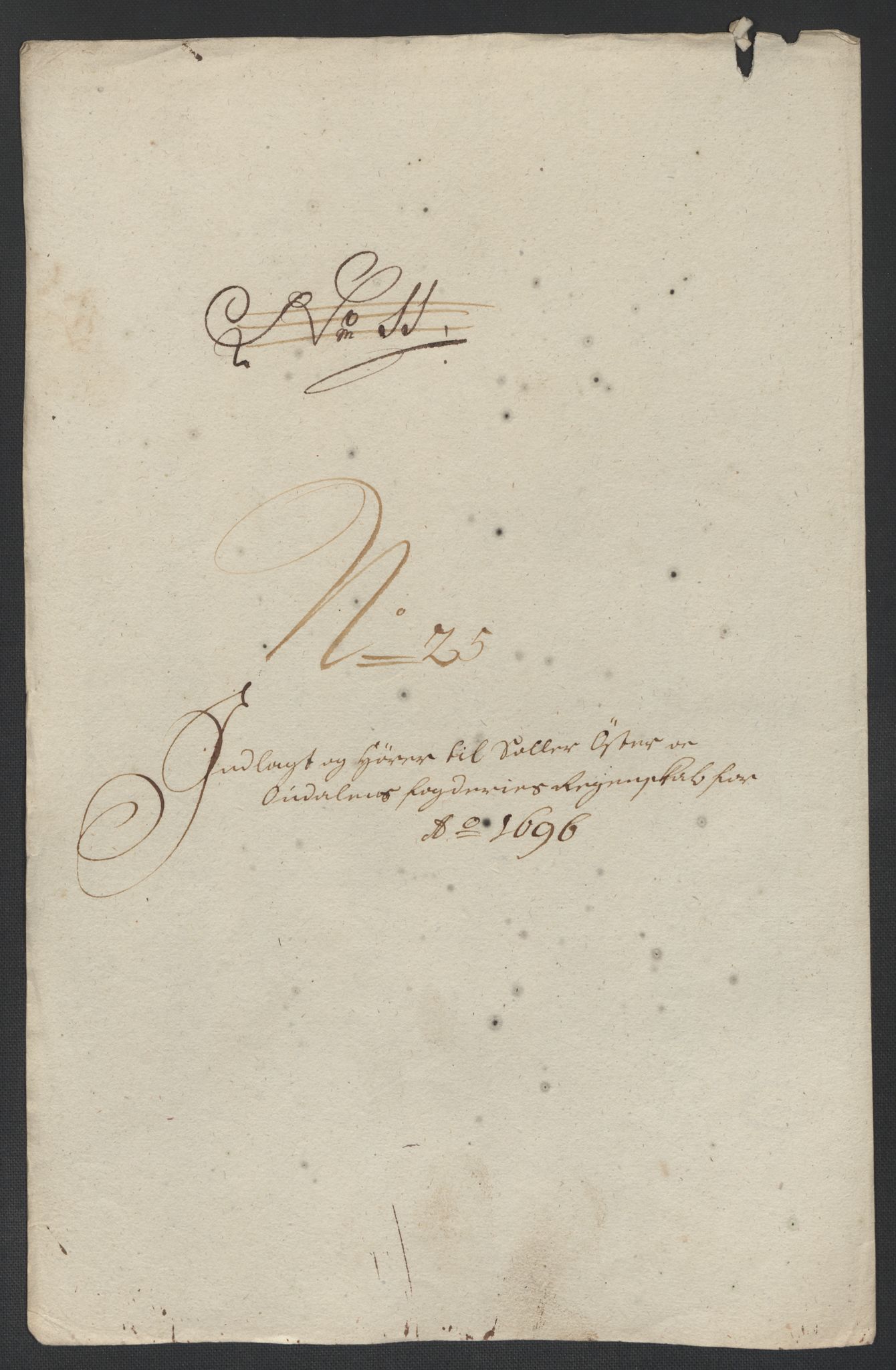 Rentekammeret inntil 1814, Reviderte regnskaper, Fogderegnskap, RA/EA-4092/R13/L0834: Fogderegnskap Solør, Odal og Østerdal, 1696, p. 298