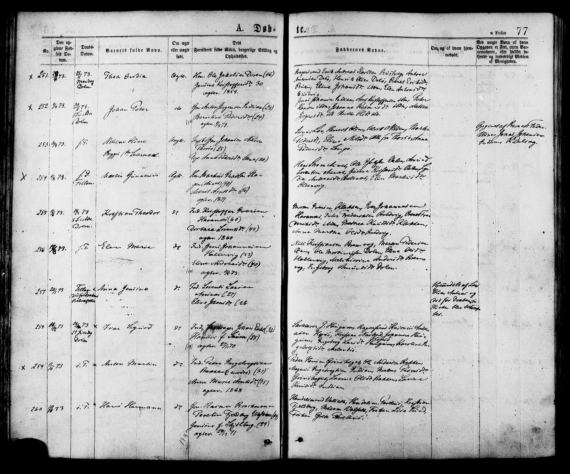 Ministerialprotokoller, klokkerbøker og fødselsregistre - Sør-Trøndelag, AV/SAT-A-1456/634/L0532: Parish register (official) no. 634A08, 1871-1881, p. 77