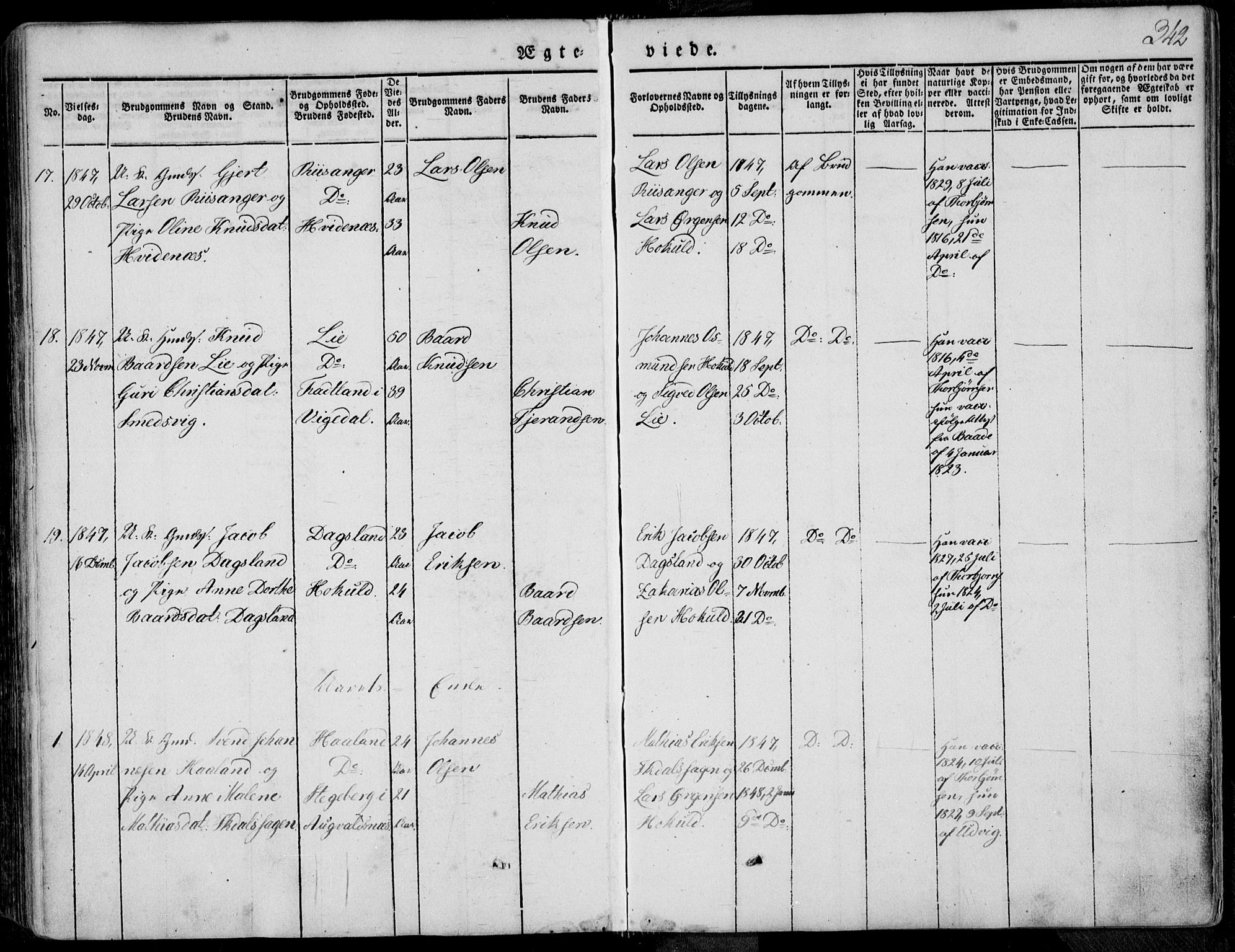 Skjold sokneprestkontor, AV/SAST-A-101847/H/Ha/Haa/L0006: Parish register (official) no. A 6.1, 1835-1858, p. 342