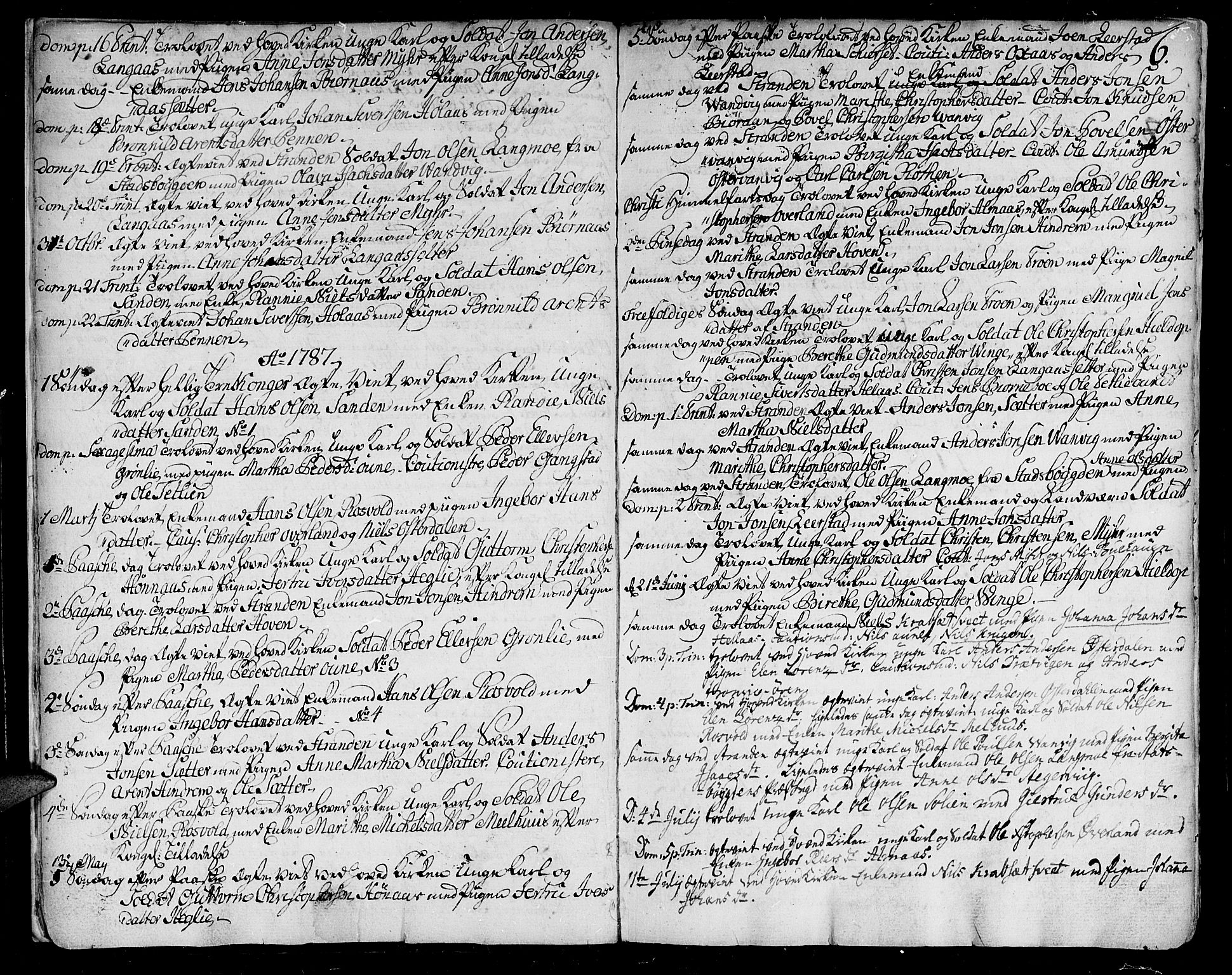 Ministerialprotokoller, klokkerbøker og fødselsregistre - Nord-Trøndelag, SAT/A-1458/701/L0004: Parish register (official) no. 701A04, 1783-1816, p. 6