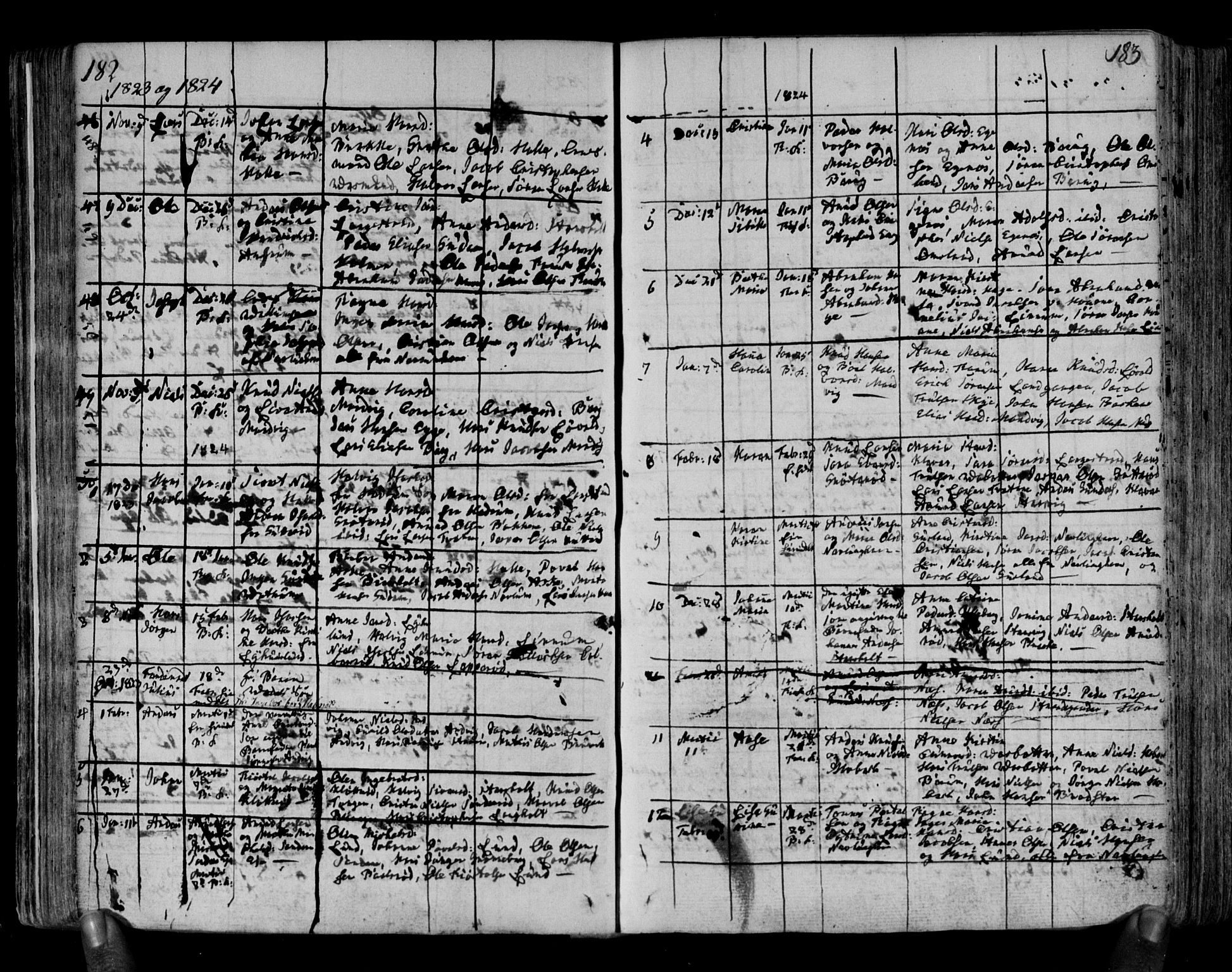 Brunlanes kirkebøker, AV/SAKO-A-342/F/Fa/L0002: Parish register (official) no. I 2, 1802-1834, p. 182-183