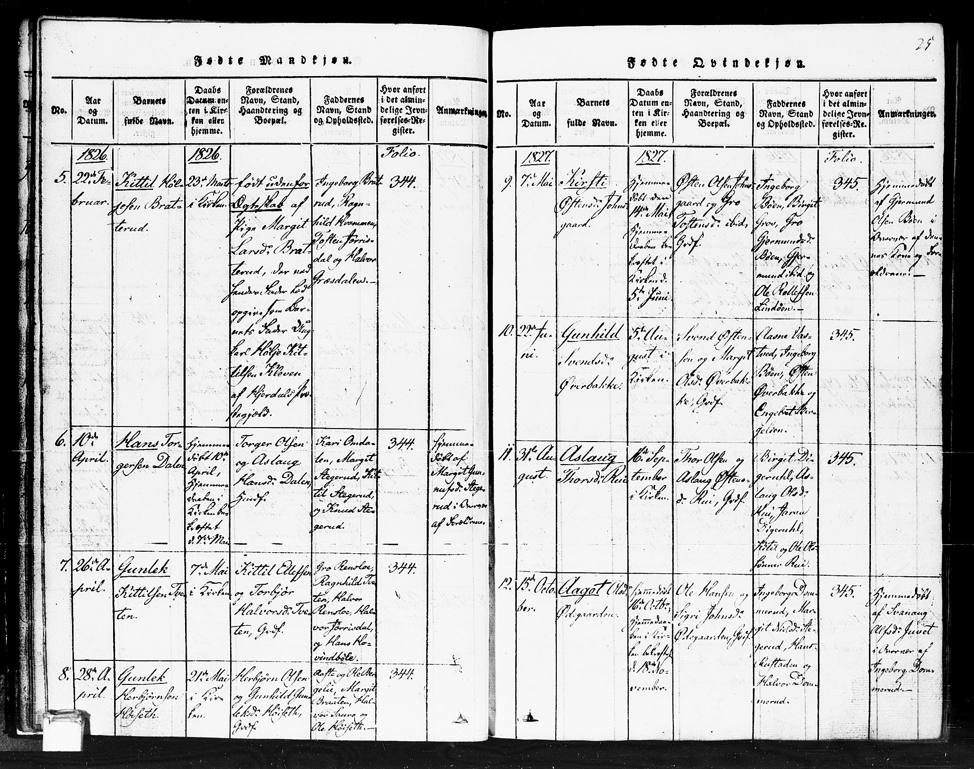 Gransherad kirkebøker, SAKO/A-267/F/Fb/L0002: Parish register (official) no. II 2, 1815-1843, p. 25