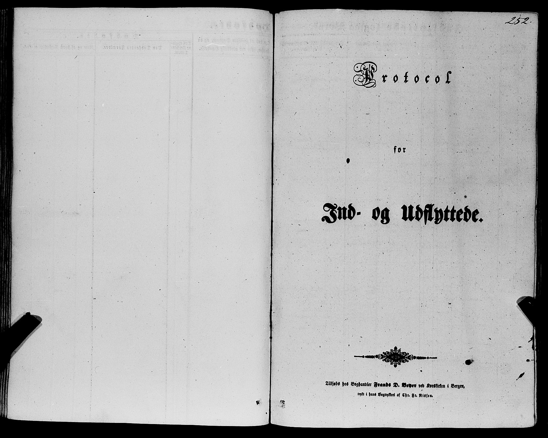 Fana Sokneprestembete, SAB/A-75101/H/Haa/Haaa/L0011: Parish register (official) no. A 11, 1851-1862, p. 252