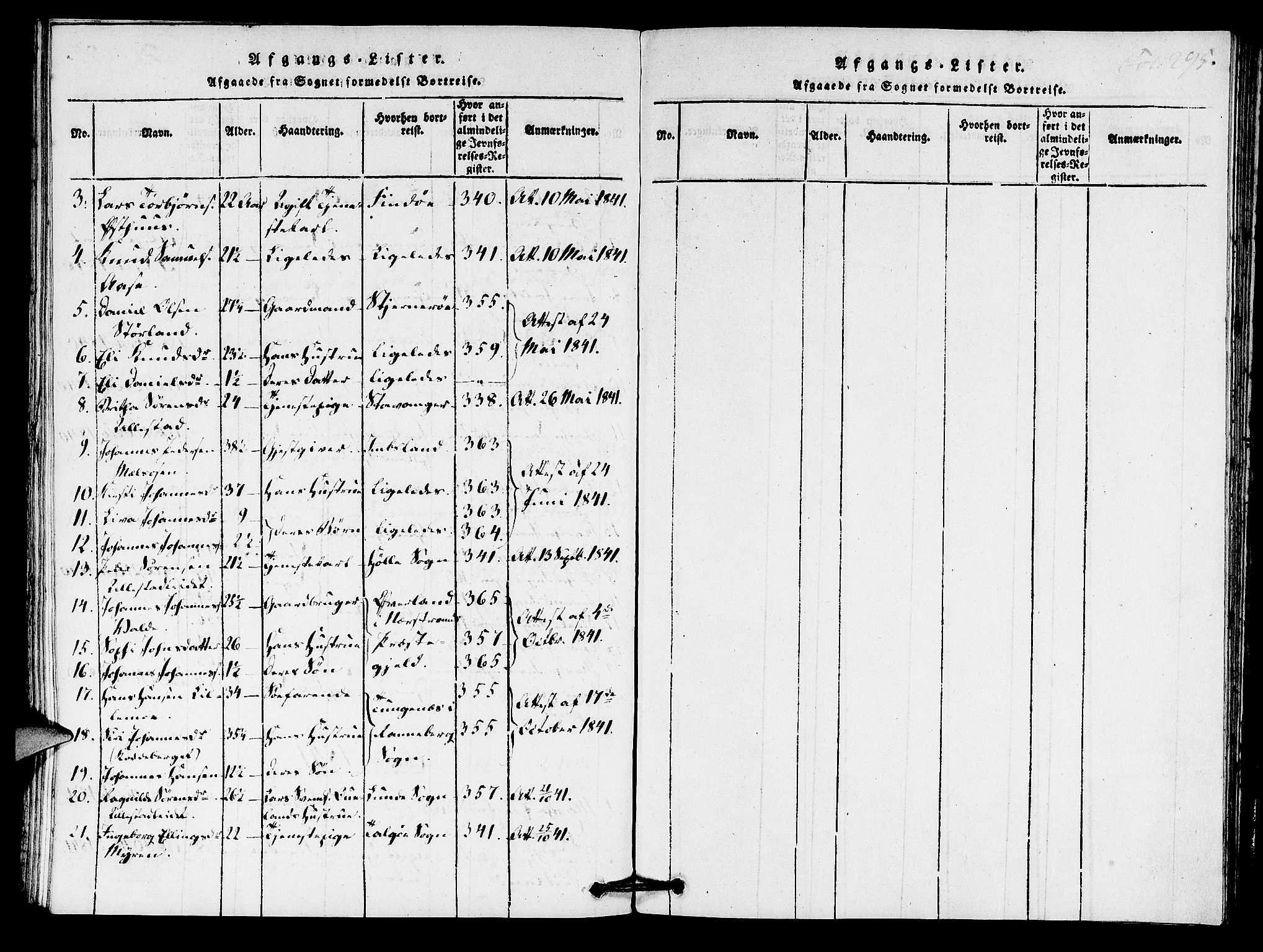 Hjelmeland sokneprestkontor, AV/SAST-A-101843/01/IV/L0005: Parish register (official) no. A 5, 1816-1841, p. 295