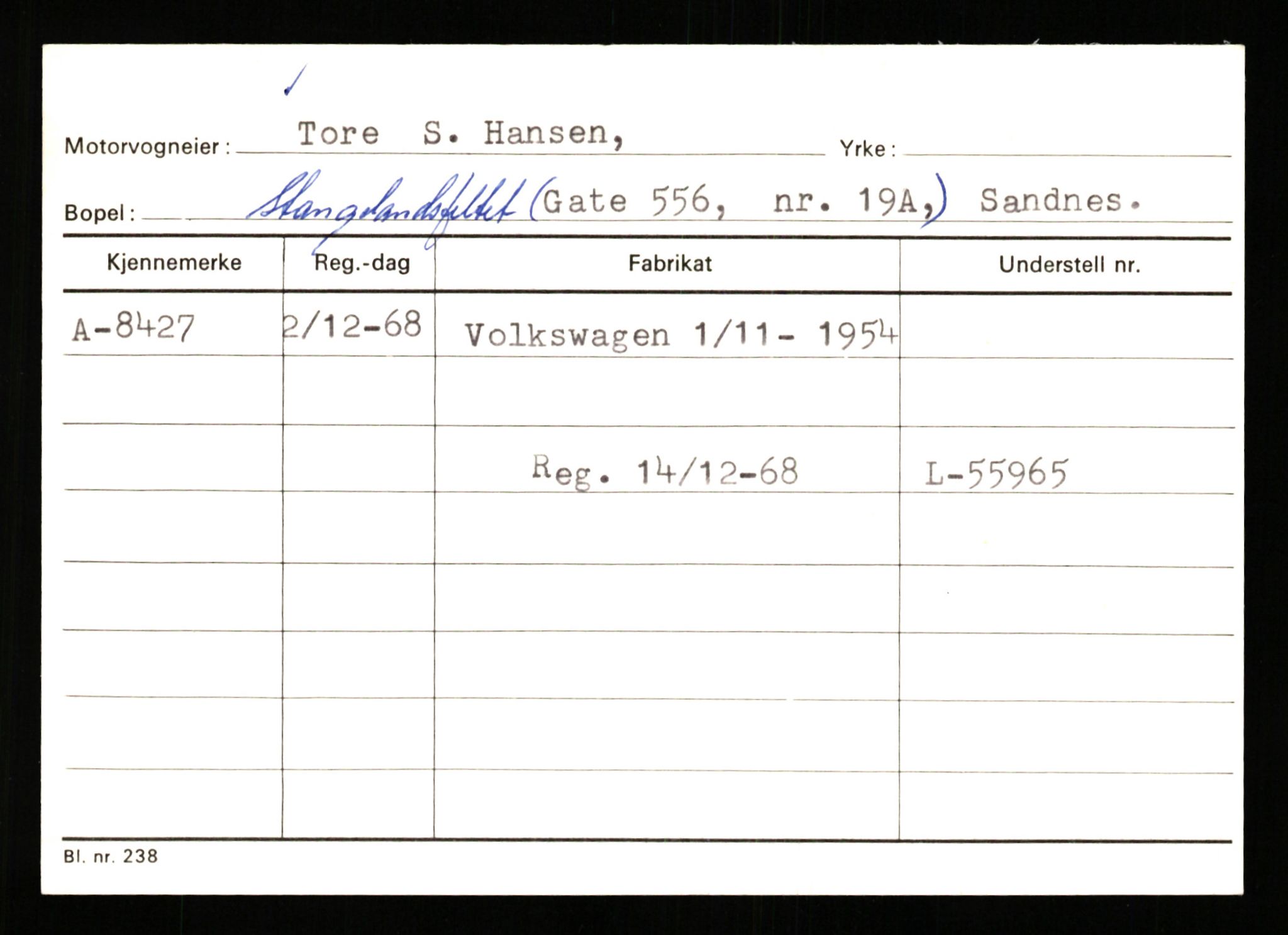 Stavanger trafikkstasjon, AV/SAST-A-101942/0/G/L0002: Registreringsnummer: 5791 - 10405, 1930-1971, p. 1569