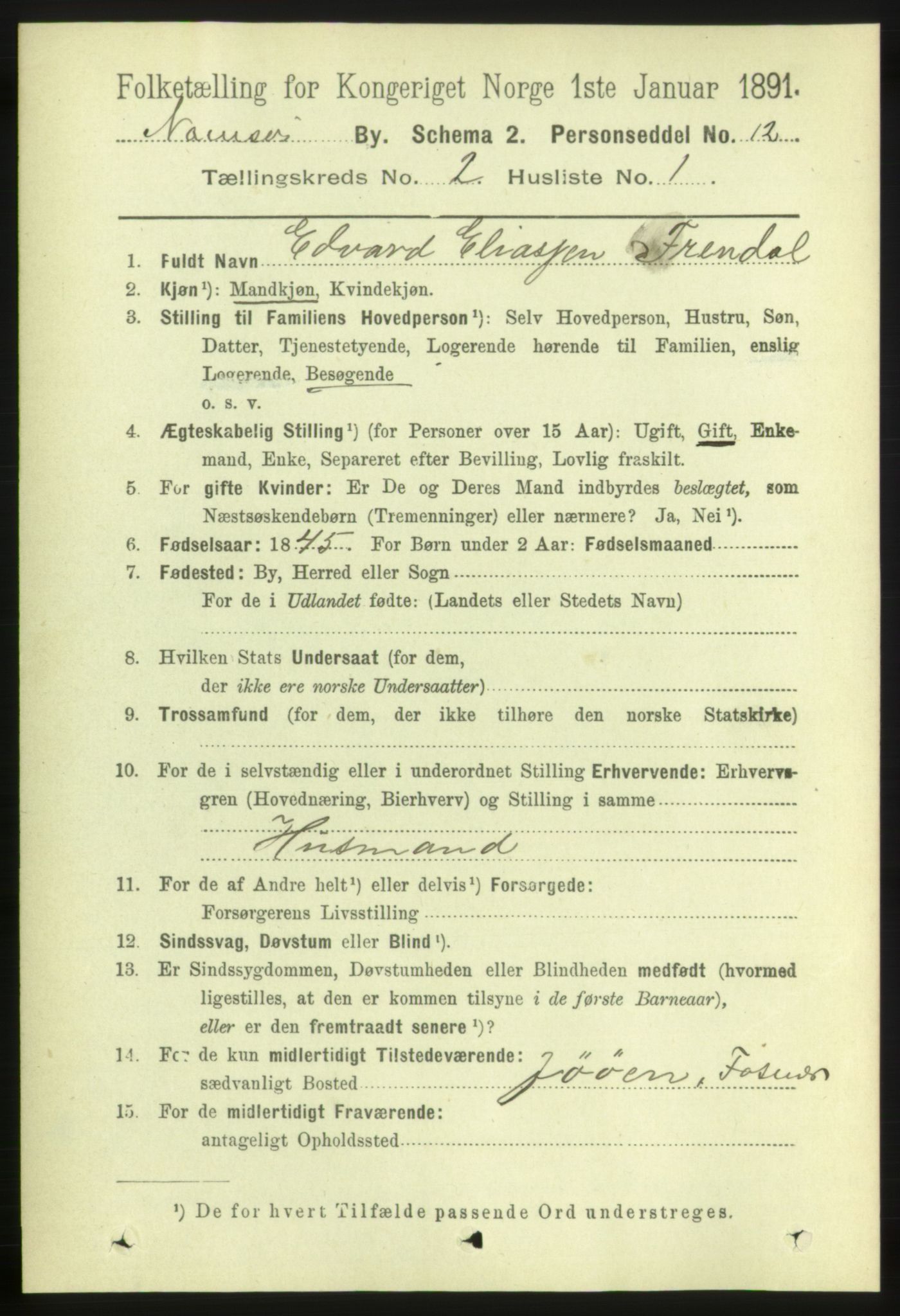 RA, 1891 census for 1703 Namsos, 1891, p. 517