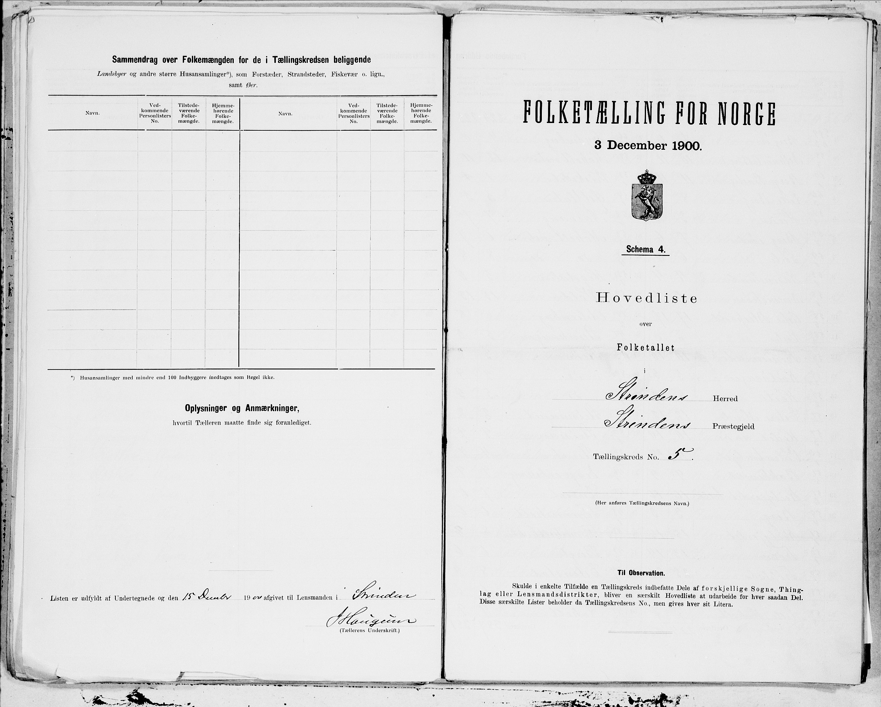 SAT, 1900 census for Strinda, 1900, p. 14