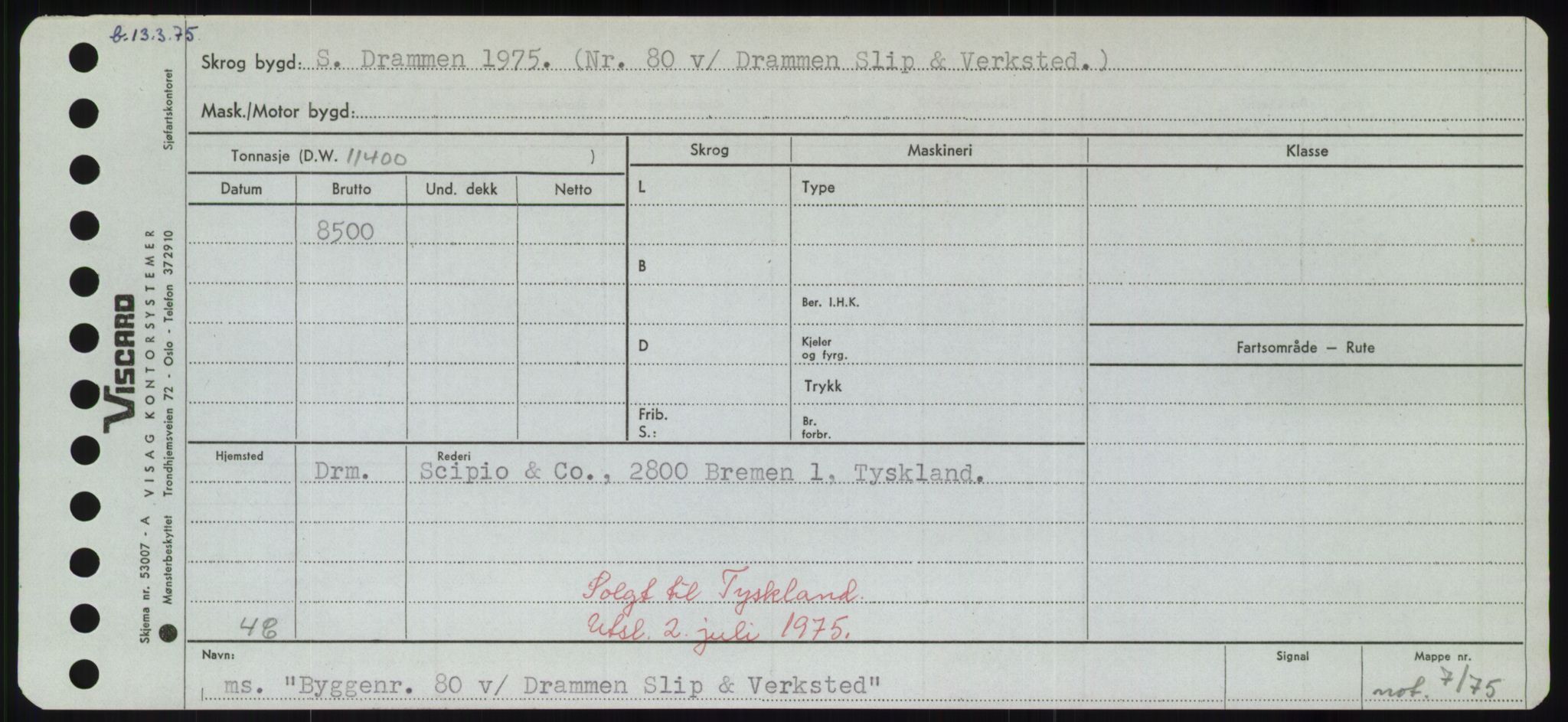 Sjøfartsdirektoratet med forløpere, Skipsmålingen, RA/S-1627/H/Hd/L0006: Fartøy, Byg-Båt, p. 205