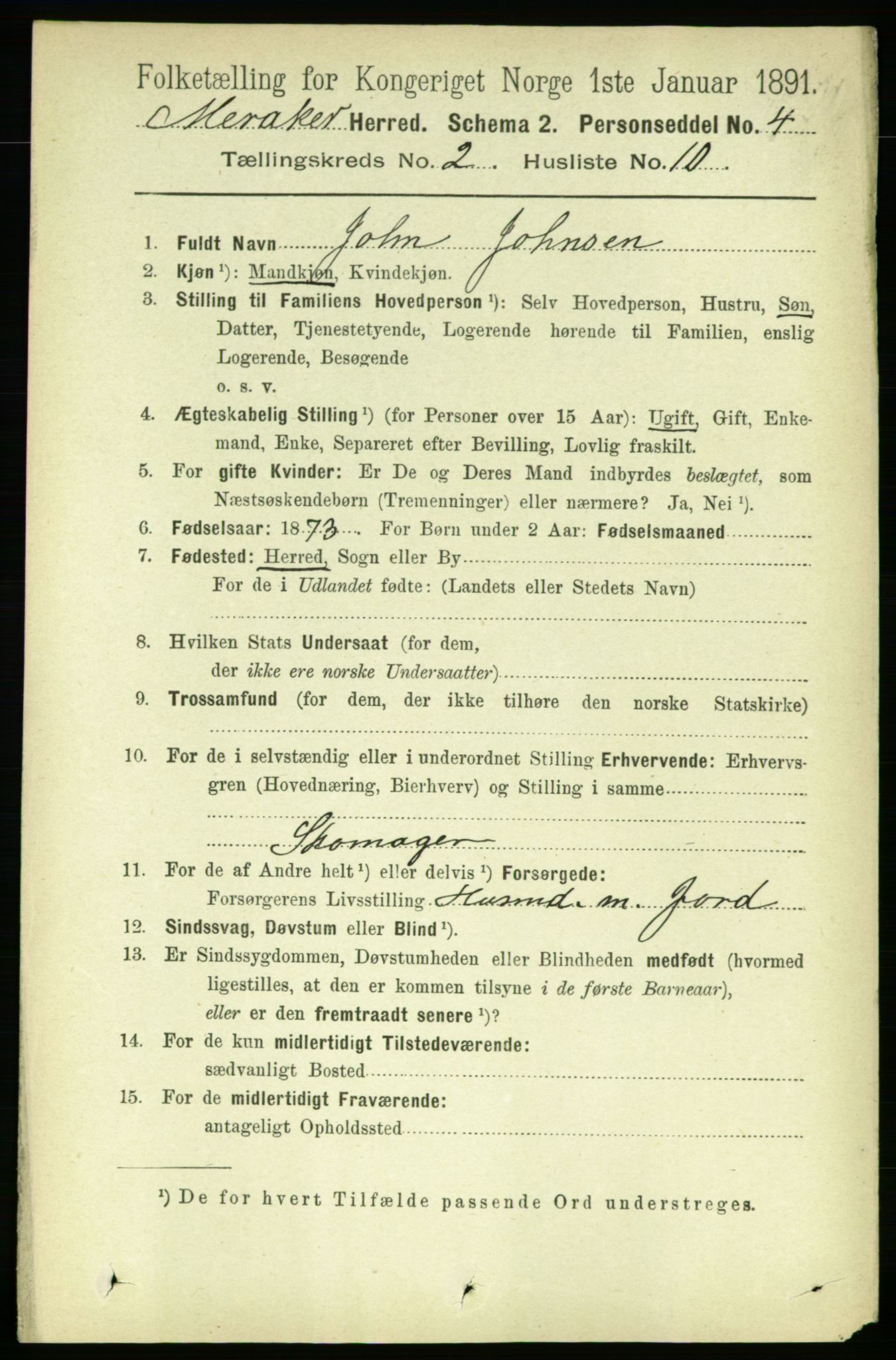 RA, 1891 census for 1711 Meråker, 1891, p. 638