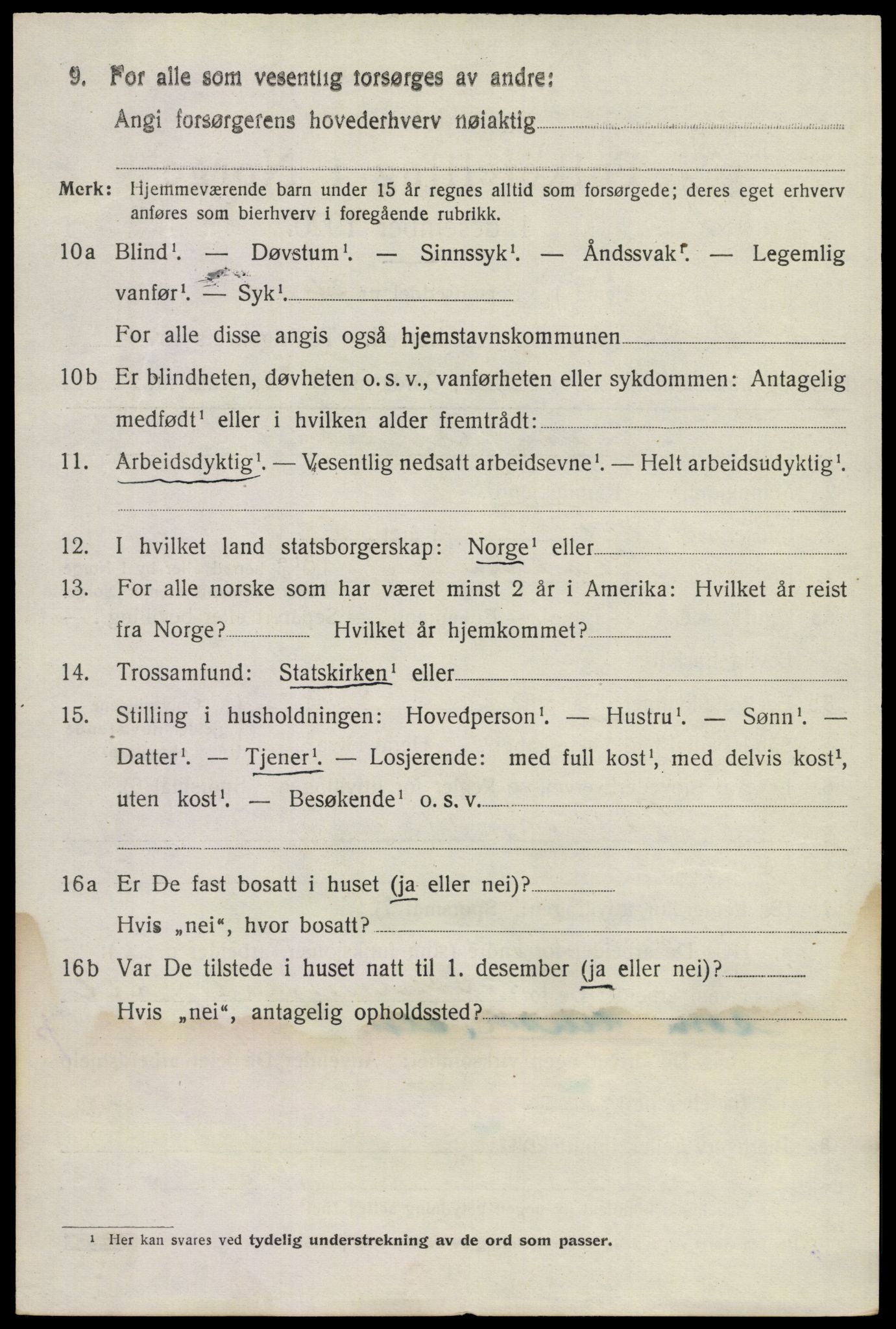 SAKO, 1920 census for Sandeherred, 1920, p. 9591