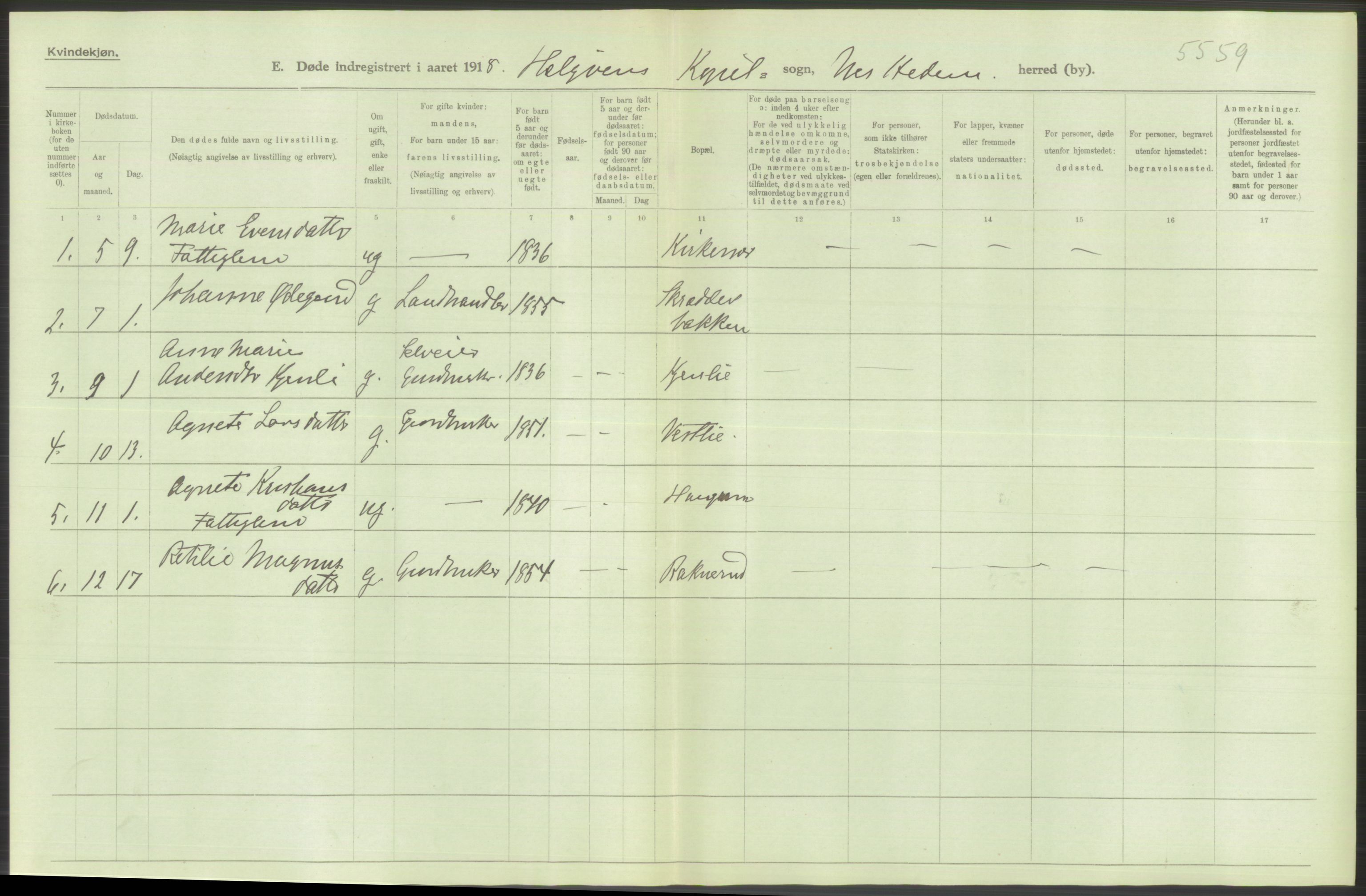 Statistisk sentralbyrå, Sosiodemografiske emner, Befolkning, RA/S-2228/D/Df/Dfb/Dfbh/L0014: Hedemarkens fylke: Døde. Bygder og byer., 1918, p. 208