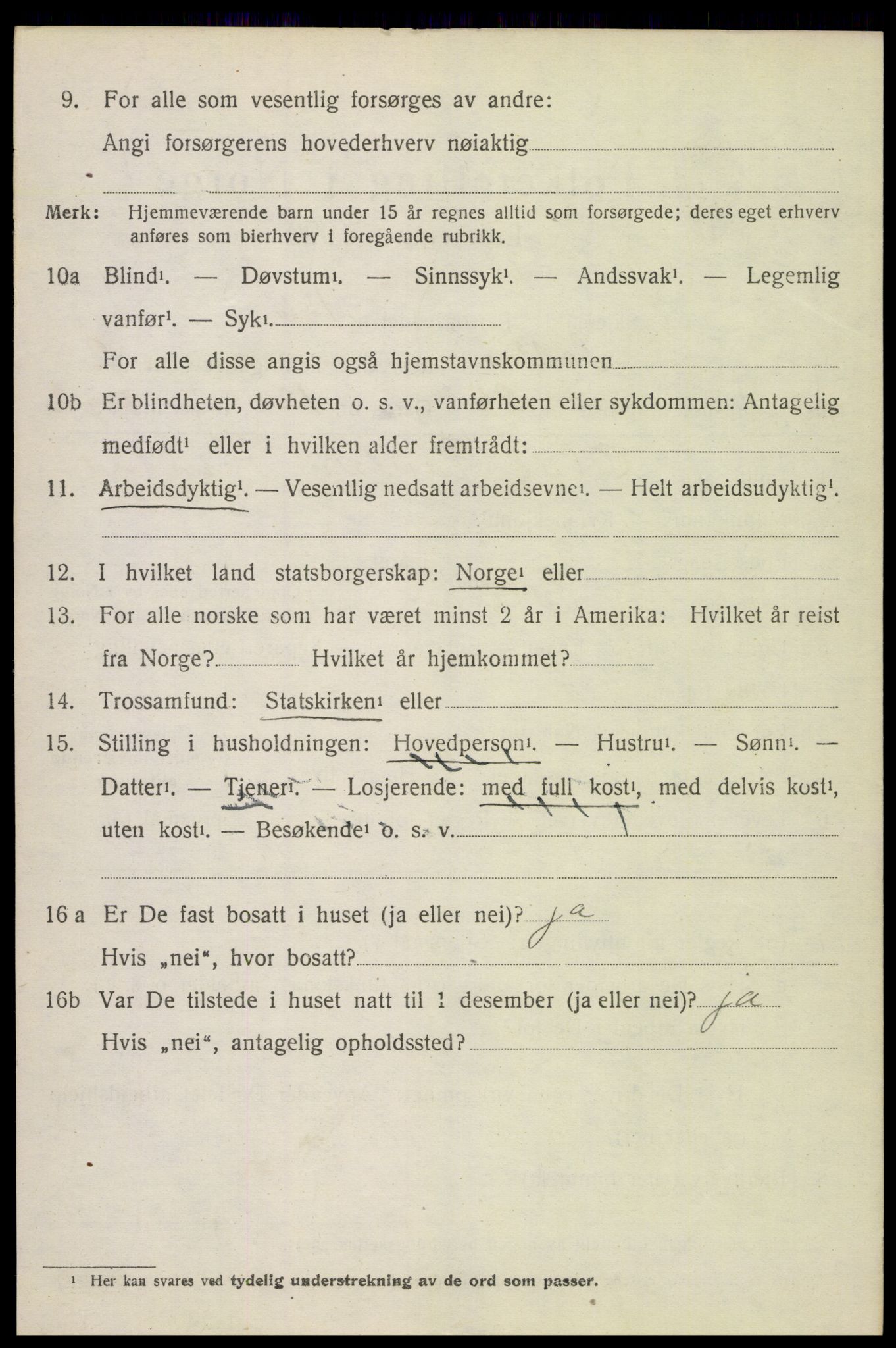 SAH, 1920 census for Sollia, 1920, p. 612