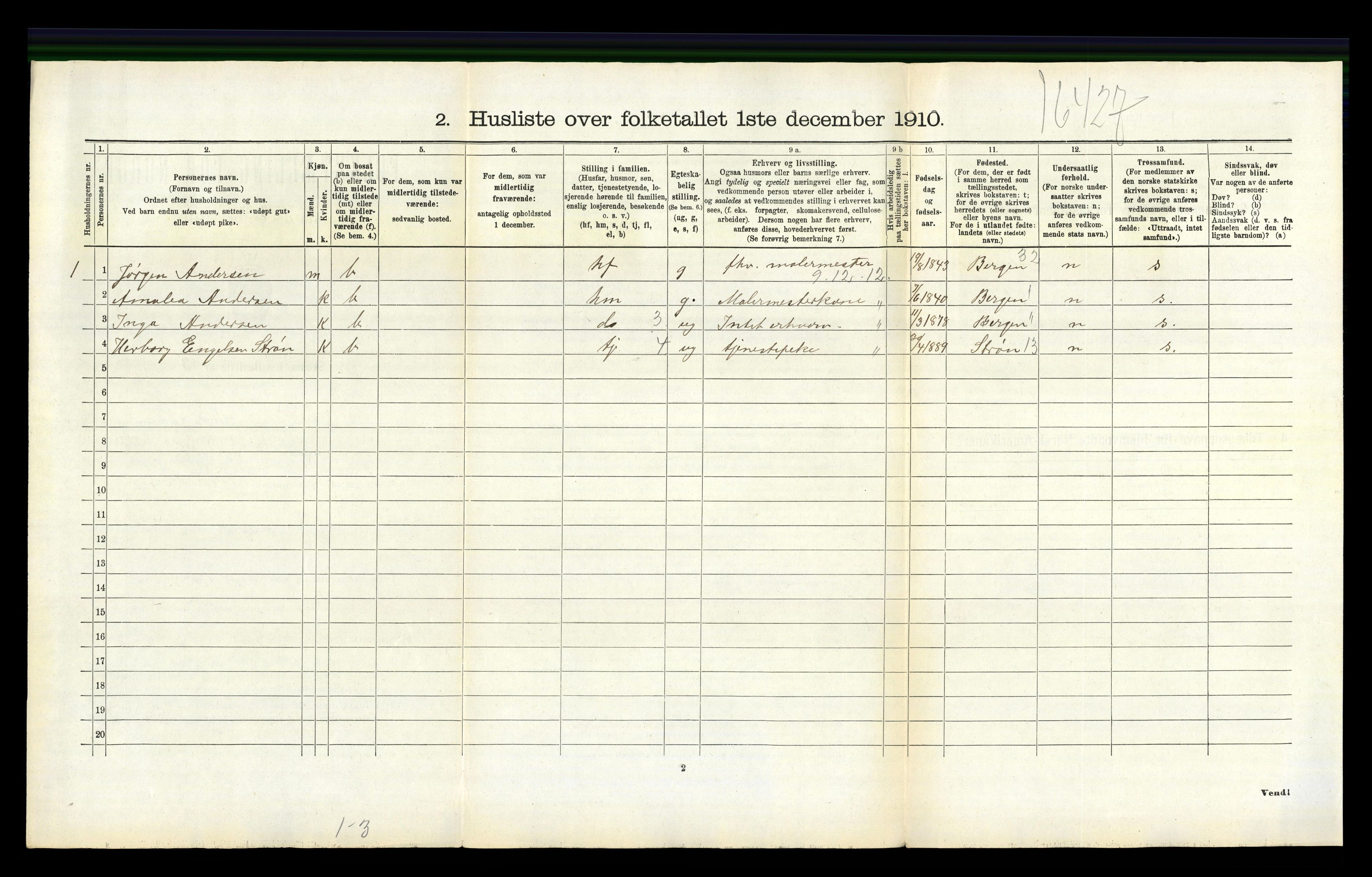 RA, 1910 census for Askøy, 1910, p. 1893