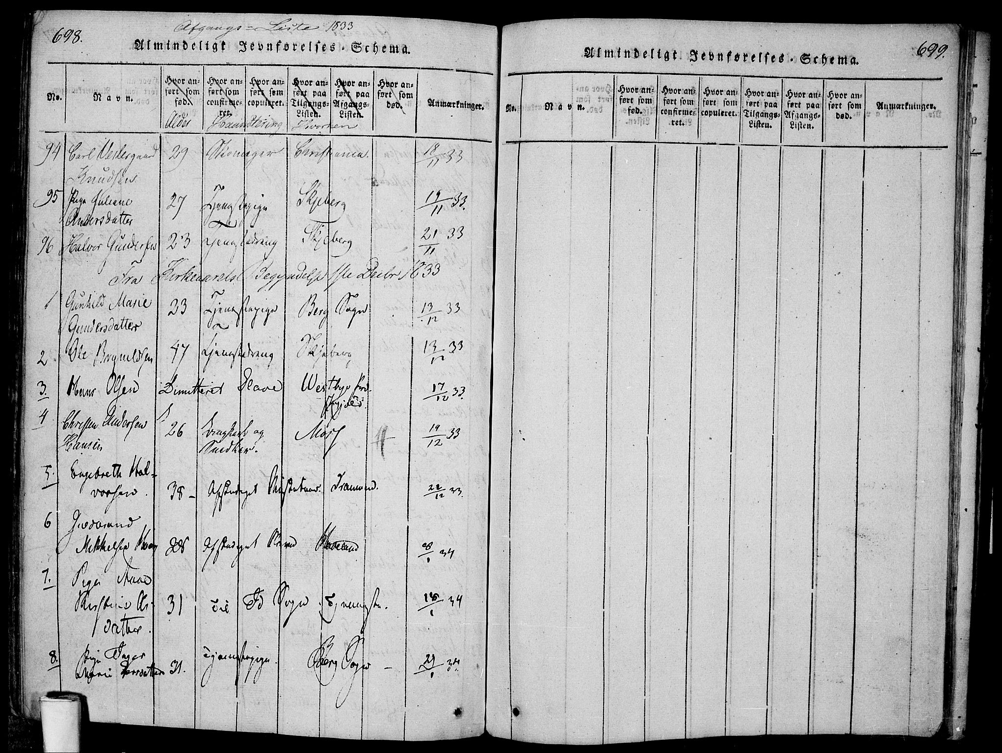 Halden prestekontor Kirkebøker, SAO/A-10909/F/Fa/L0003: Parish register (official) no. I 3, 1815-1834, p. 698-699