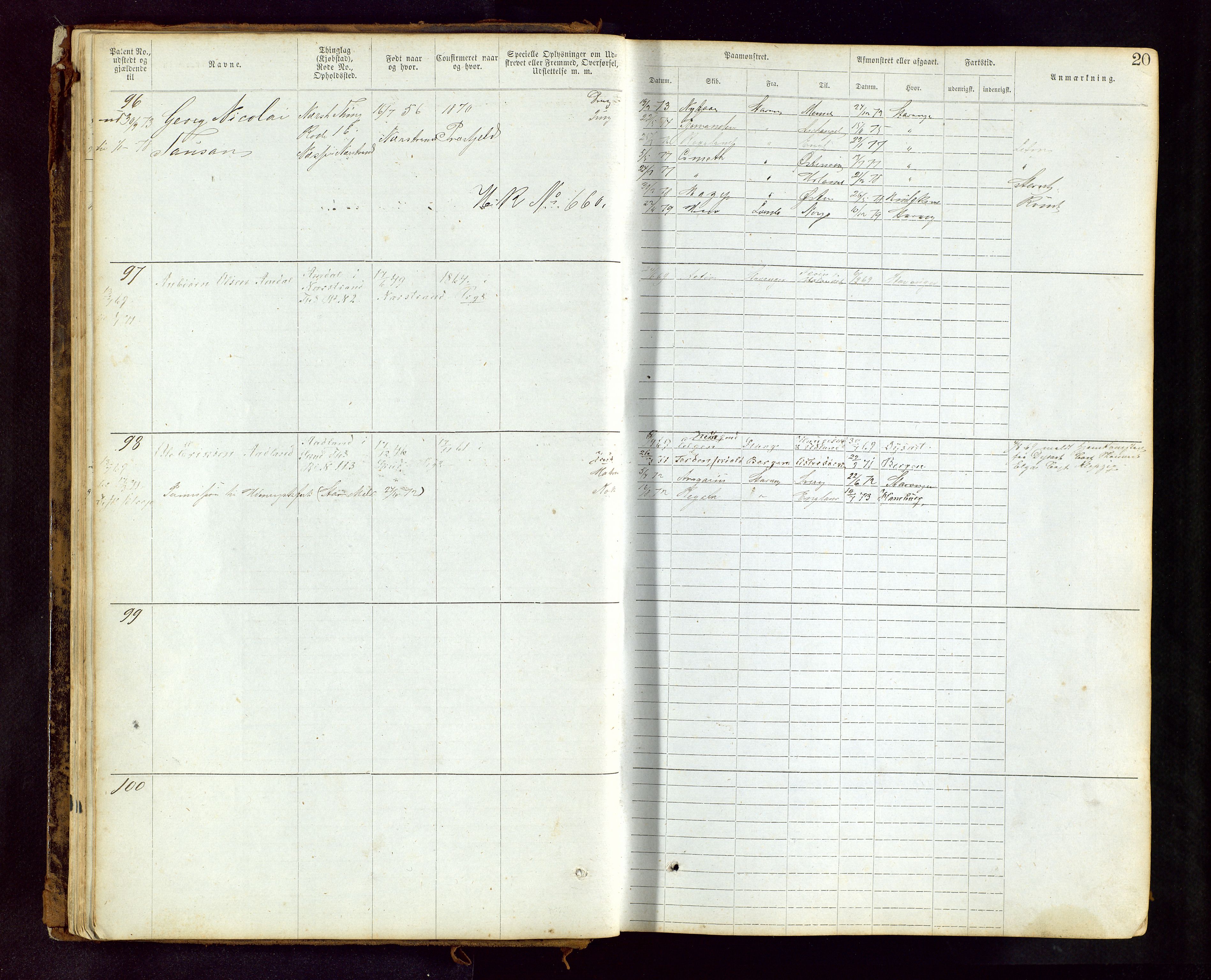 Haugesund sjømannskontor, AV/SAST-A-102007/F/Ff/L0002: Sjøfartsrulle Skudenes krets nr. 1-2719, 1868-1948, p. 20