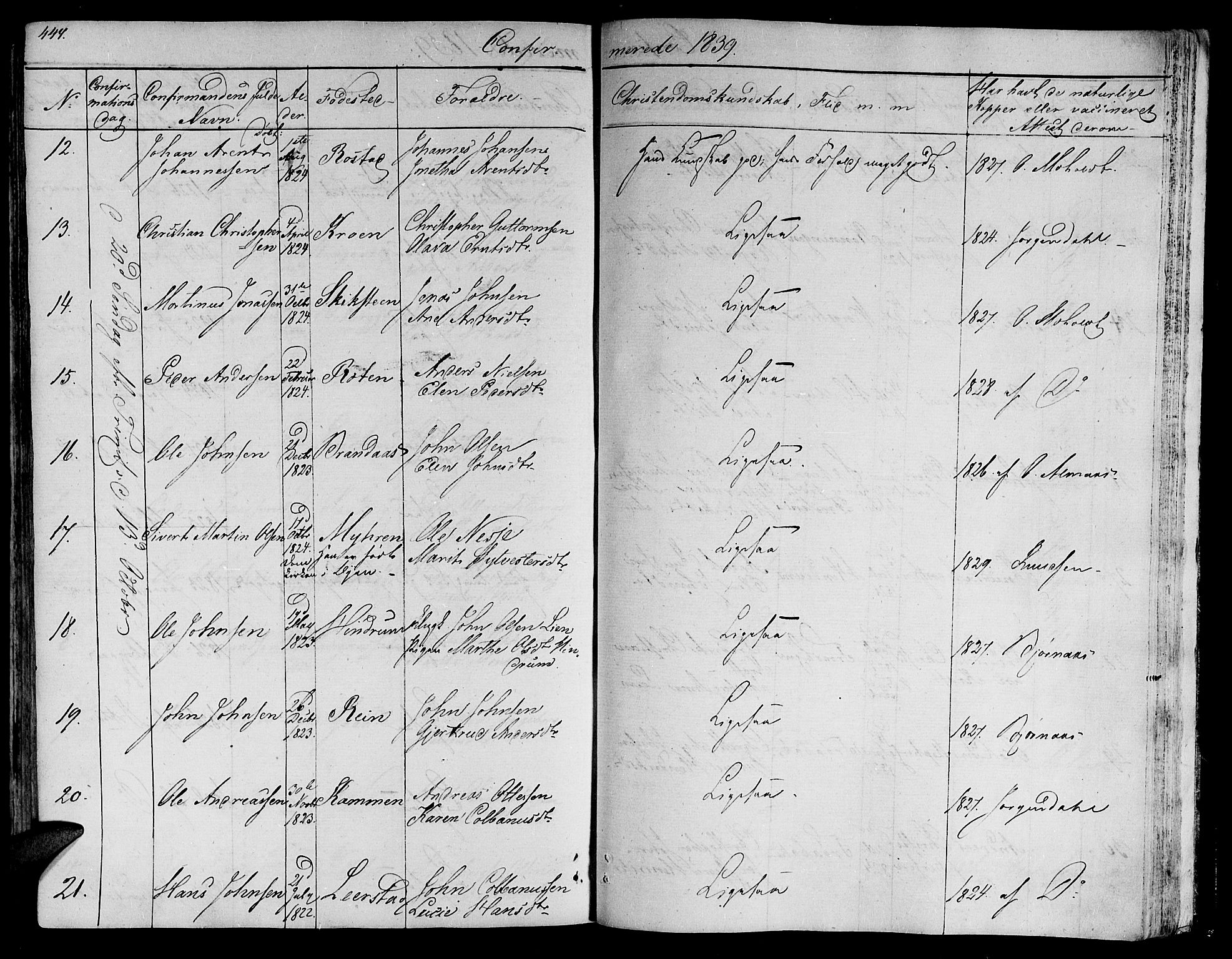 Ministerialprotokoller, klokkerbøker og fødselsregistre - Nord-Trøndelag, AV/SAT-A-1458/701/L0006: Parish register (official) no. 701A06, 1825-1841, p. 447