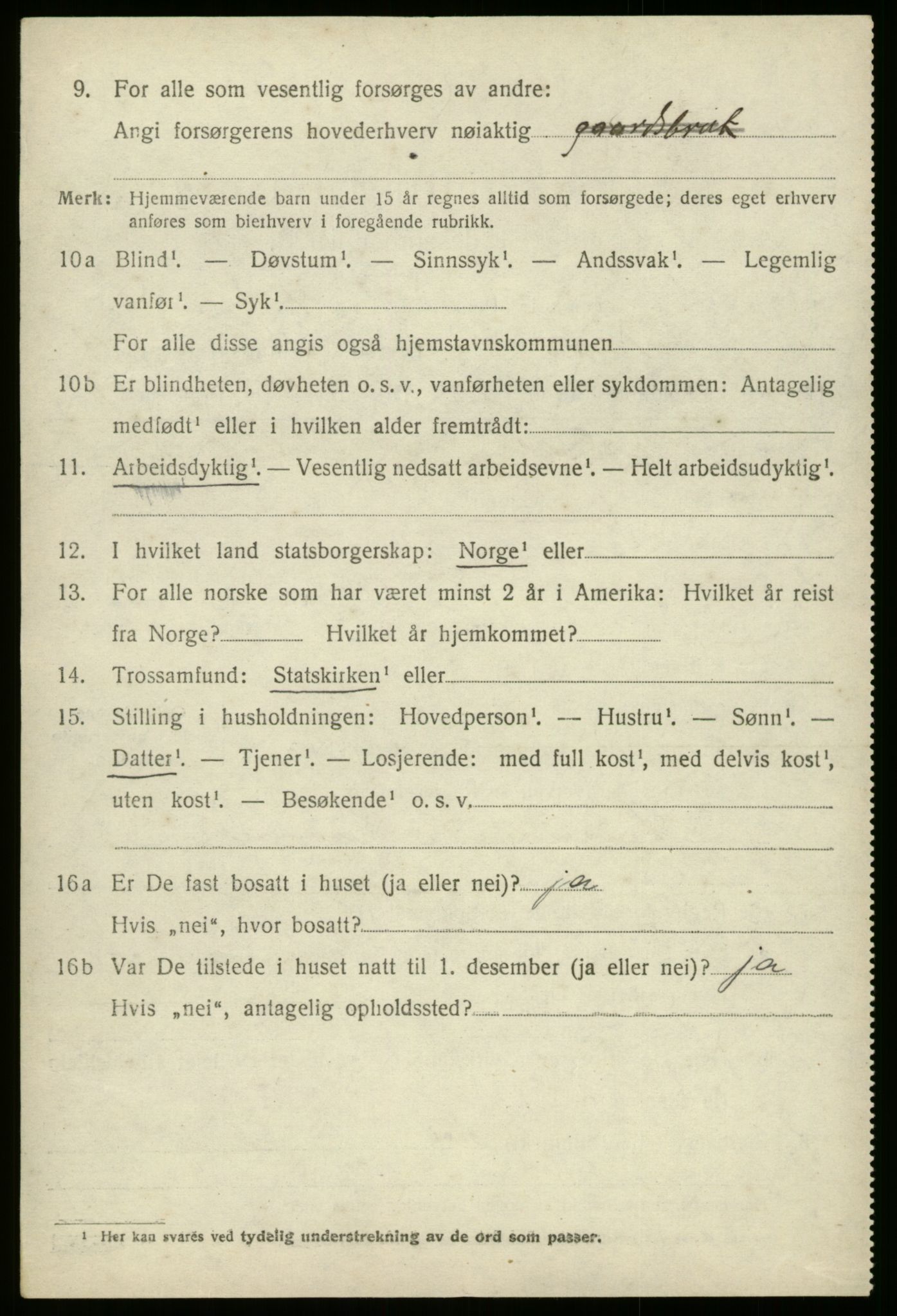 SAB, 1920 census for Stryn, 1920, p. 1685