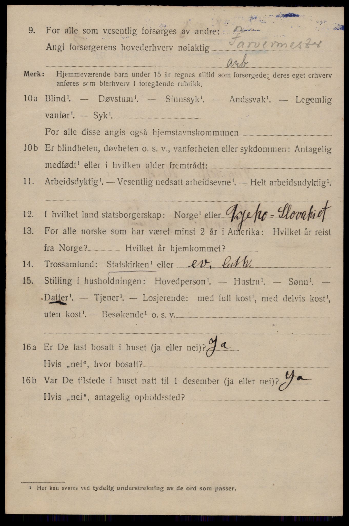 SAT, 1920 census for Trondheim, 1920, p. 84569