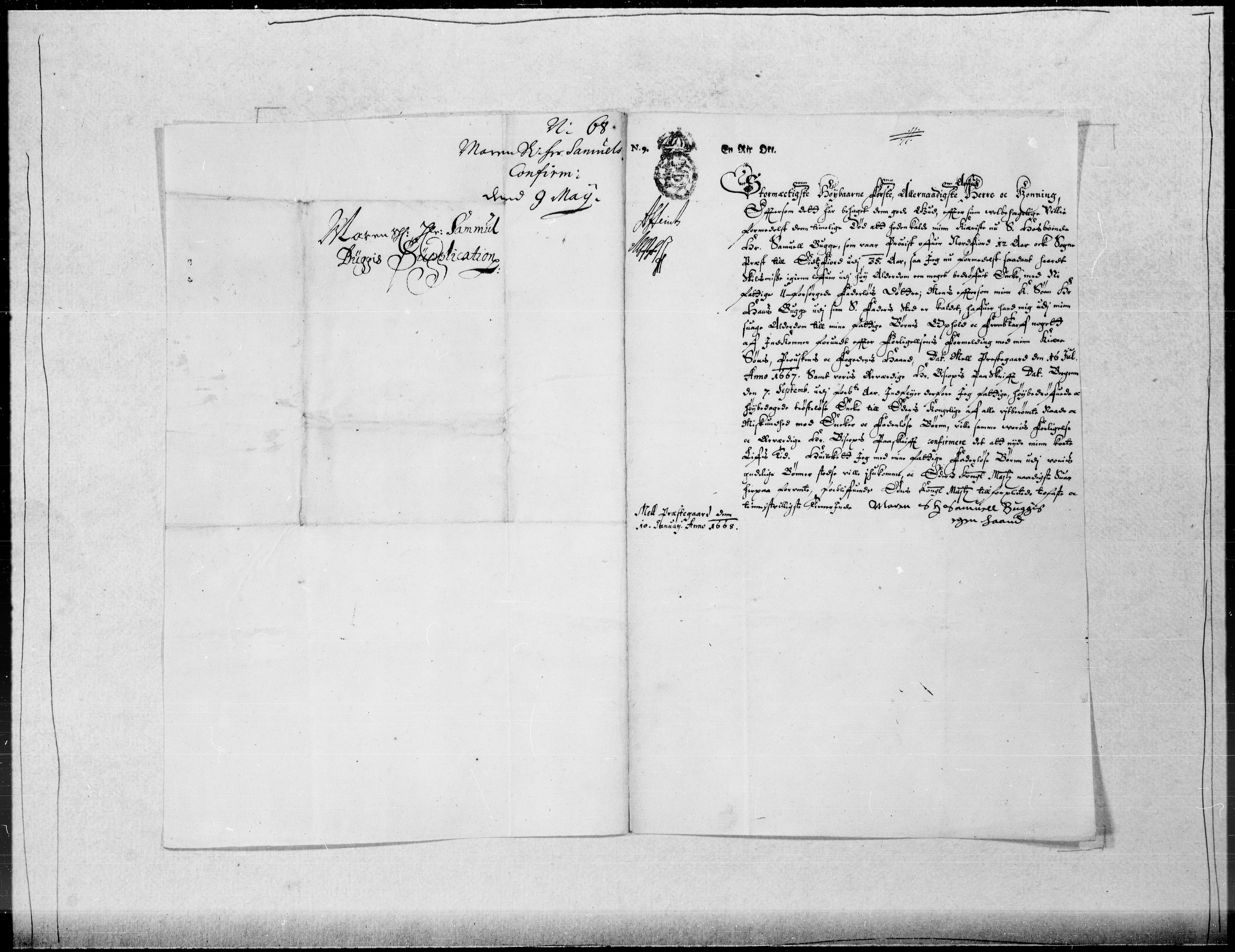 Danske Kanselli 1572-1799, AV/RA-EA-3023/F/Fc/Fcc/Fcca/L0027: Norske innlegg 1572-1799, 1667-1669, p. 251