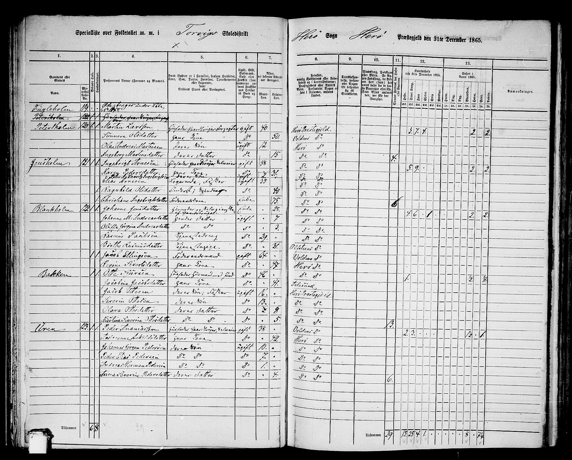 RA, 1865 census for Herøy, 1865, p. 54