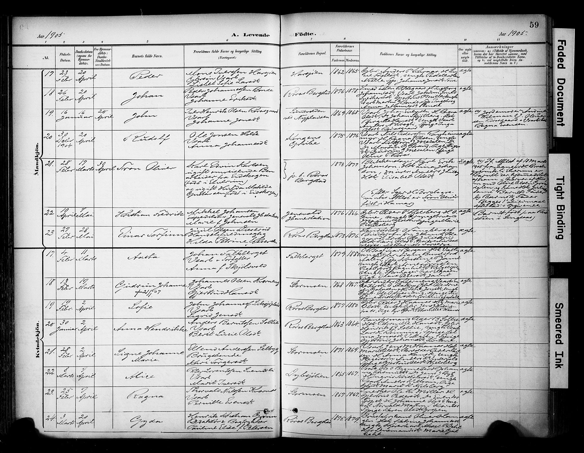 Ministerialprotokoller, klokkerbøker og fødselsregistre - Sør-Trøndelag, AV/SAT-A-1456/681/L0936: Parish register (official) no. 681A14, 1899-1908, p. 59