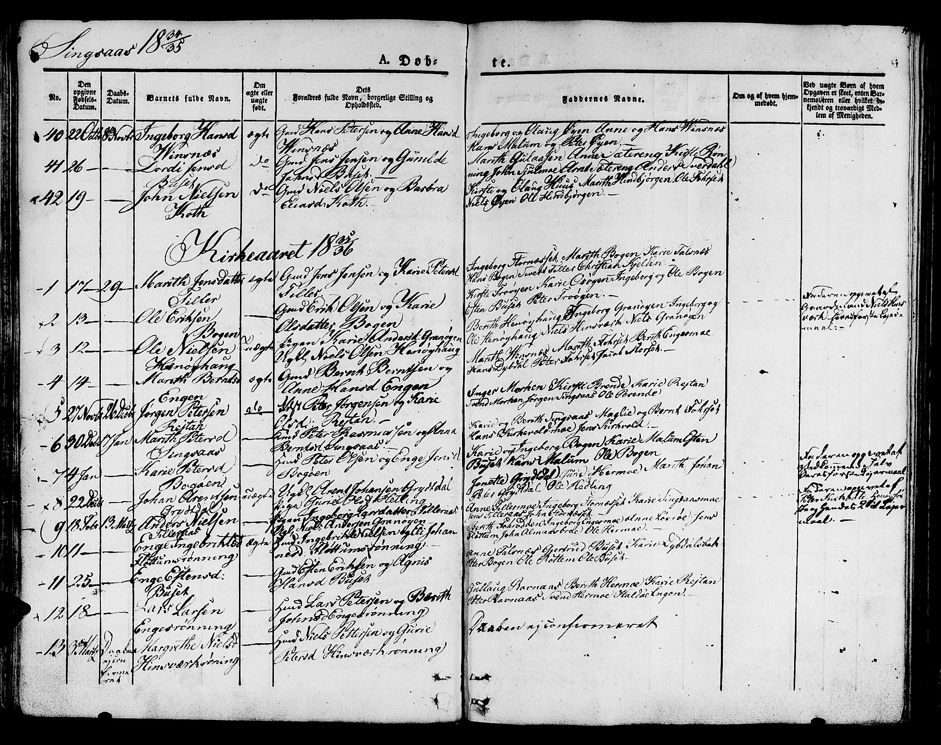 Ministerialprotokoller, klokkerbøker og fødselsregistre - Sør-Trøndelag, SAT/A-1456/685/L0958: Parish register (official) no. 685A04 /2, 1829-1845, p. 44