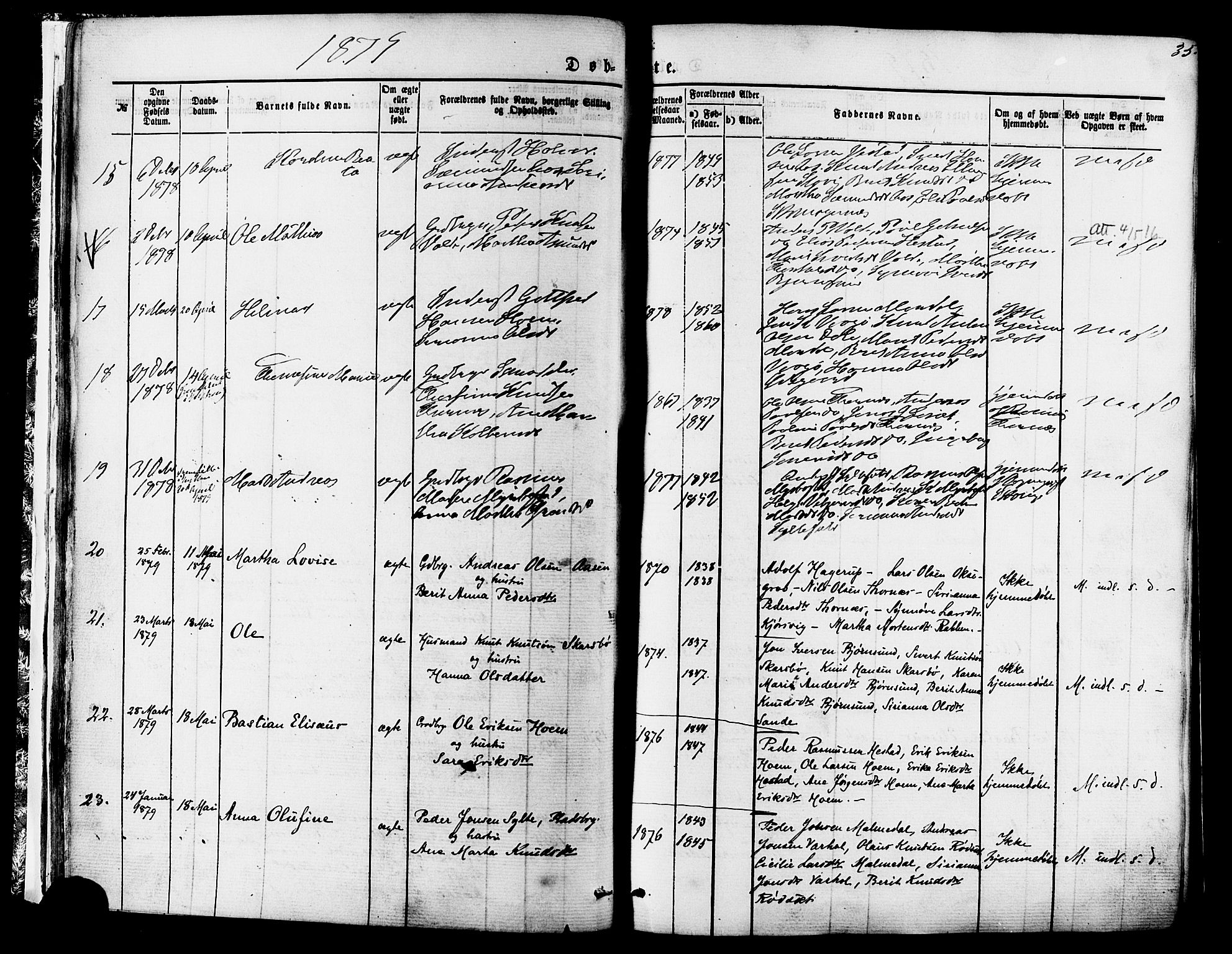 Ministerialprotokoller, klokkerbøker og fødselsregistre - Møre og Romsdal, AV/SAT-A-1454/565/L0749: Parish register (official) no. 565A03, 1871-1886, p. 35