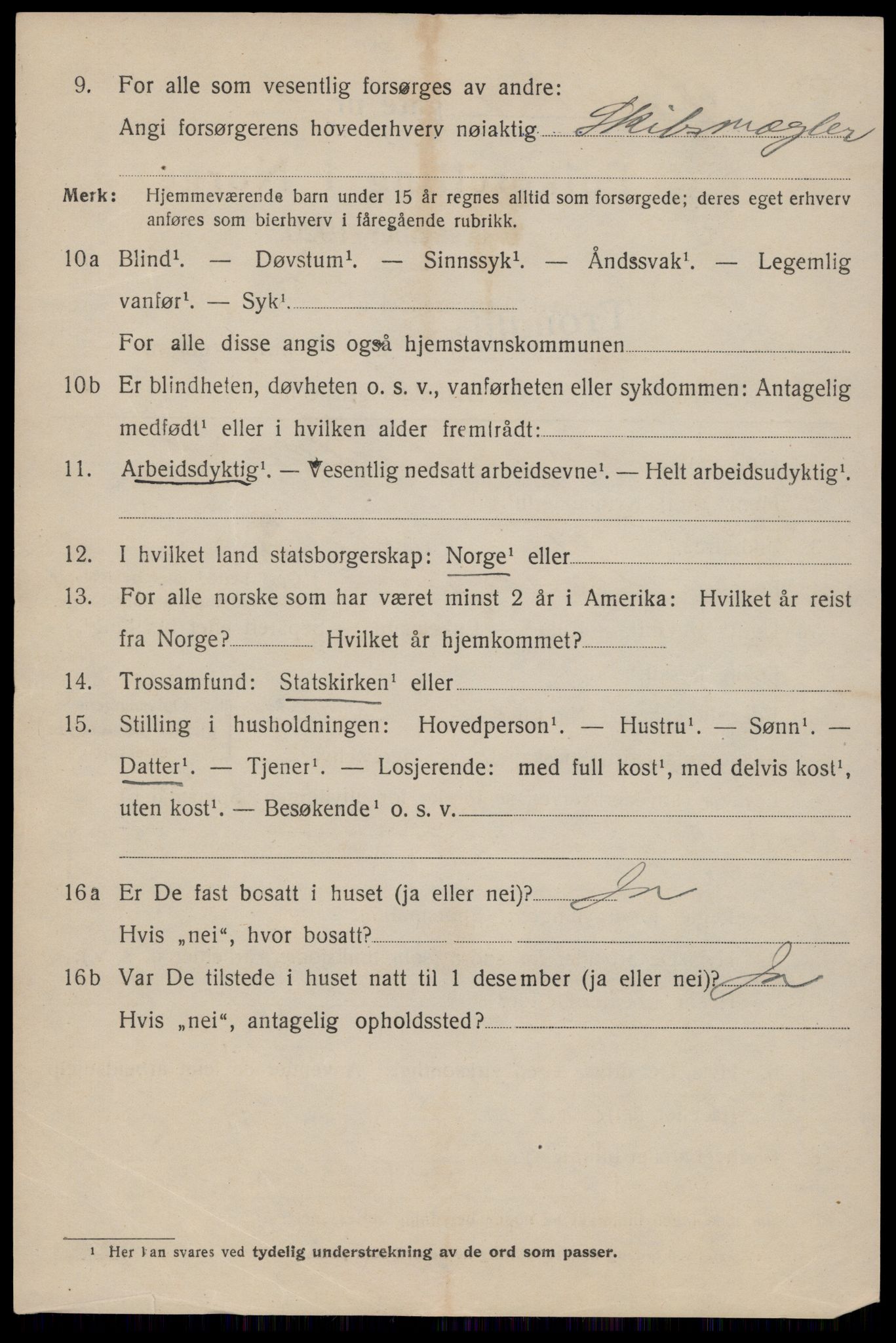 SAT, 1920 census for Trondheim, 1920, p. 89423