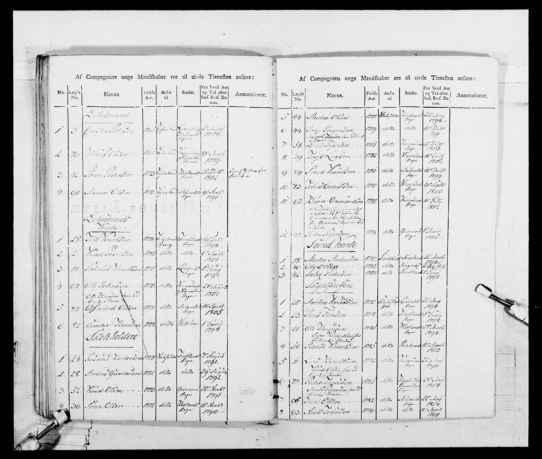 Generalitets- og kommissariatskollegiet, Det kongelige norske kommissariatskollegium, AV/RA-EA-5420/E/Eh/L0109: Vesterlenske nasjonale infanteriregiment, 1806, p. 541