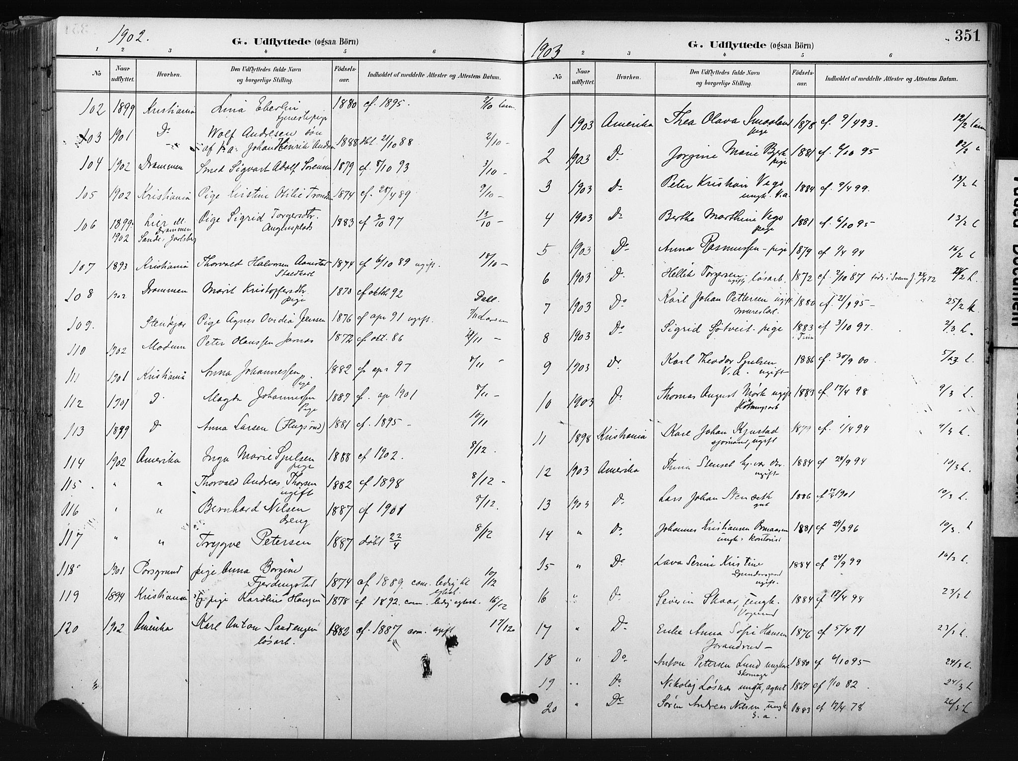 Kongsberg kirkebøker, AV/SAKO-A-22/F/Fb/L0003: Parish register (official) no. II 3, 1896-1905, p. 351
