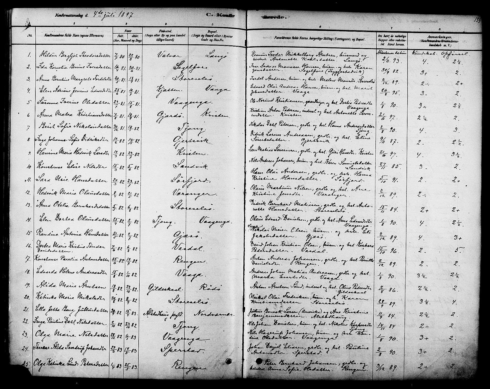 Ministerialprotokoller, klokkerbøker og fødselsregistre - Nordland, AV/SAT-A-1459/841/L0609: Parish register (official) no. 841A12, 1878-1901, p. 155