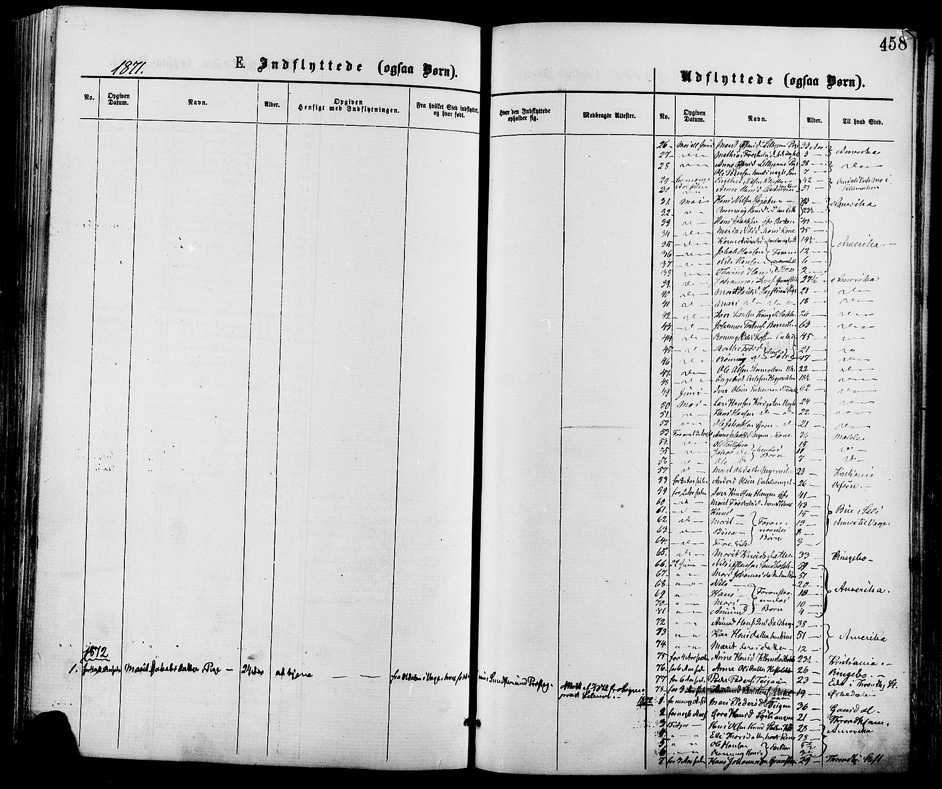 Nord-Fron prestekontor, SAH/PREST-080/H/Ha/Haa/L0002: Parish register (official) no. 2, 1865-1883, p. 458