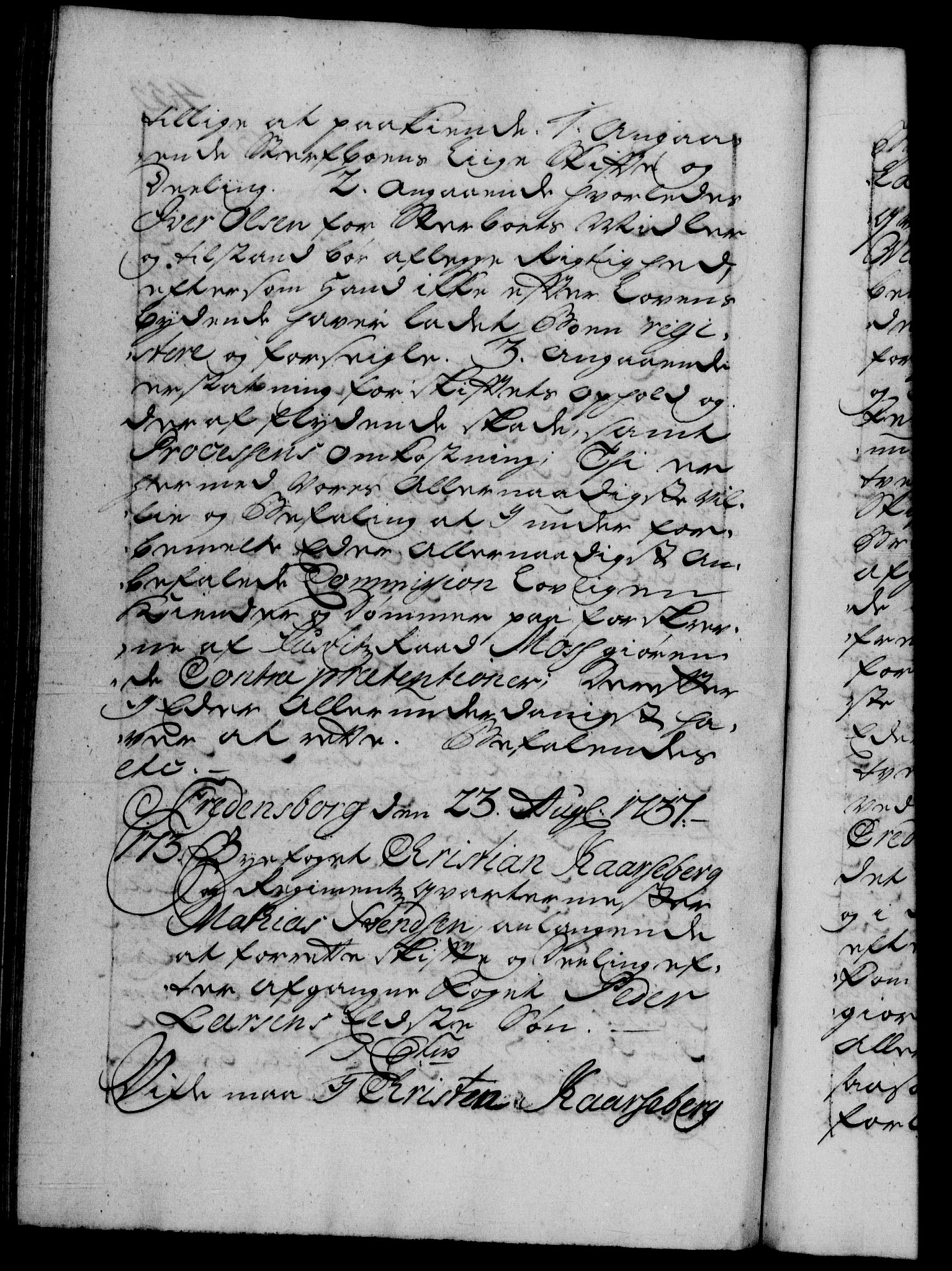 Danske Kanselli 1572-1799, AV/RA-EA-3023/F/Fc/Fca/Fcab/L0027: Norske tegnelser, 1736-1737, p. 453b