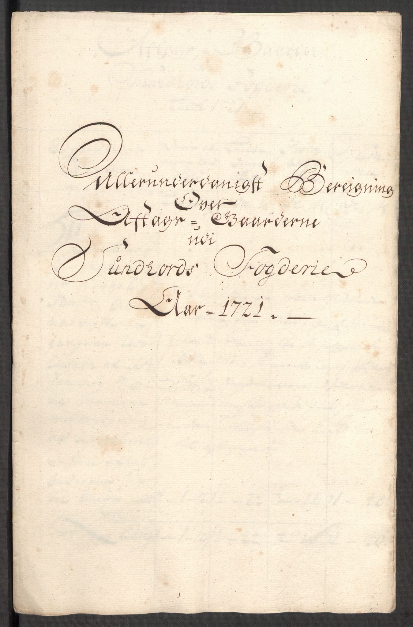 Rentekammeret inntil 1814, Reviderte regnskaper, Fogderegnskap, RA/EA-4092/R48/L3000: Fogderegnskap Sunnhordland og Hardanger, 1721, p. 298