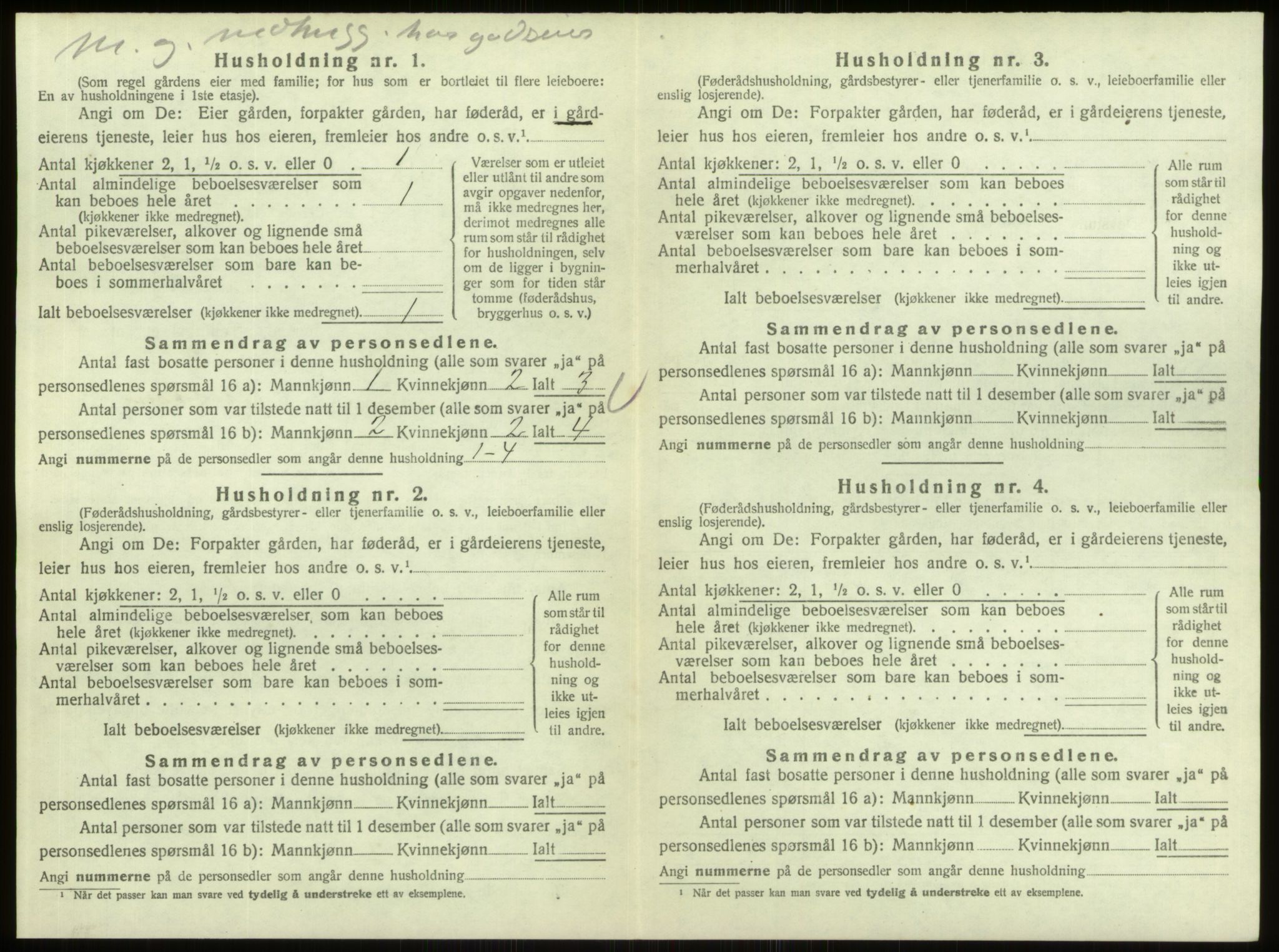 SAO, 1920 census for Berg, 1920, p. 708