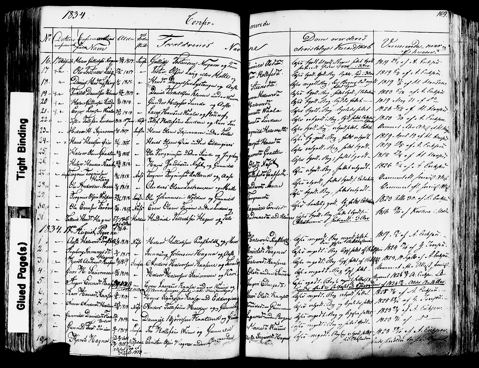 Sauherad kirkebøker, SAKO/A-298/F/Fa/L0006: Parish register (official) no. I 6, 1827-1850, p. 169