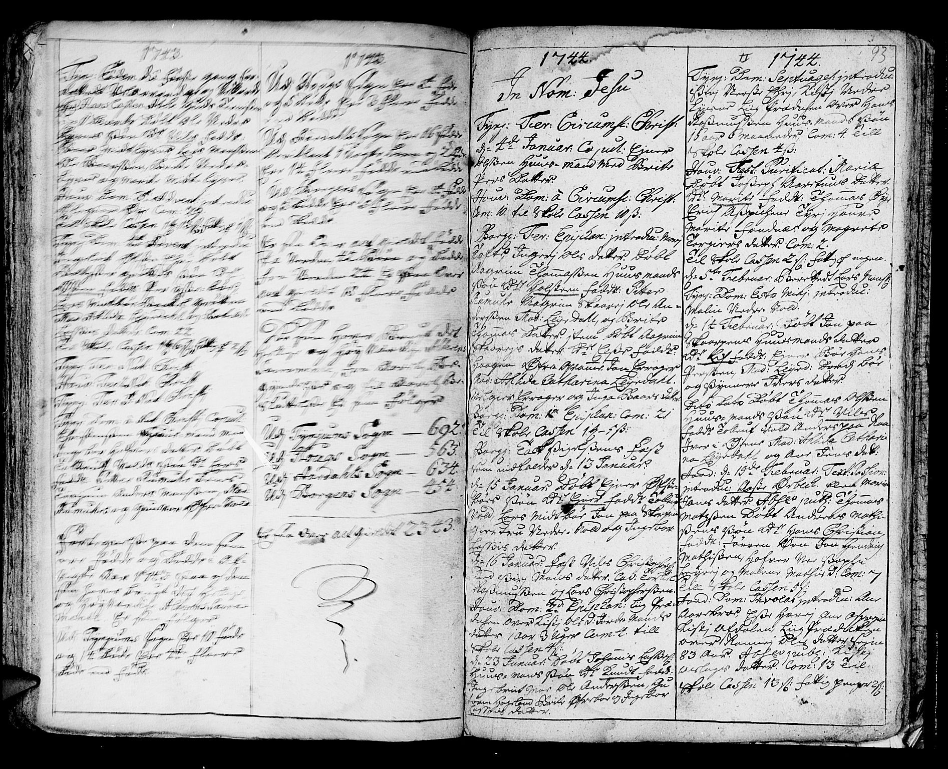 Lærdal sokneprestembete, SAB/A-81201: Parish register (official) no. A 1, 1711-1752, p. 93