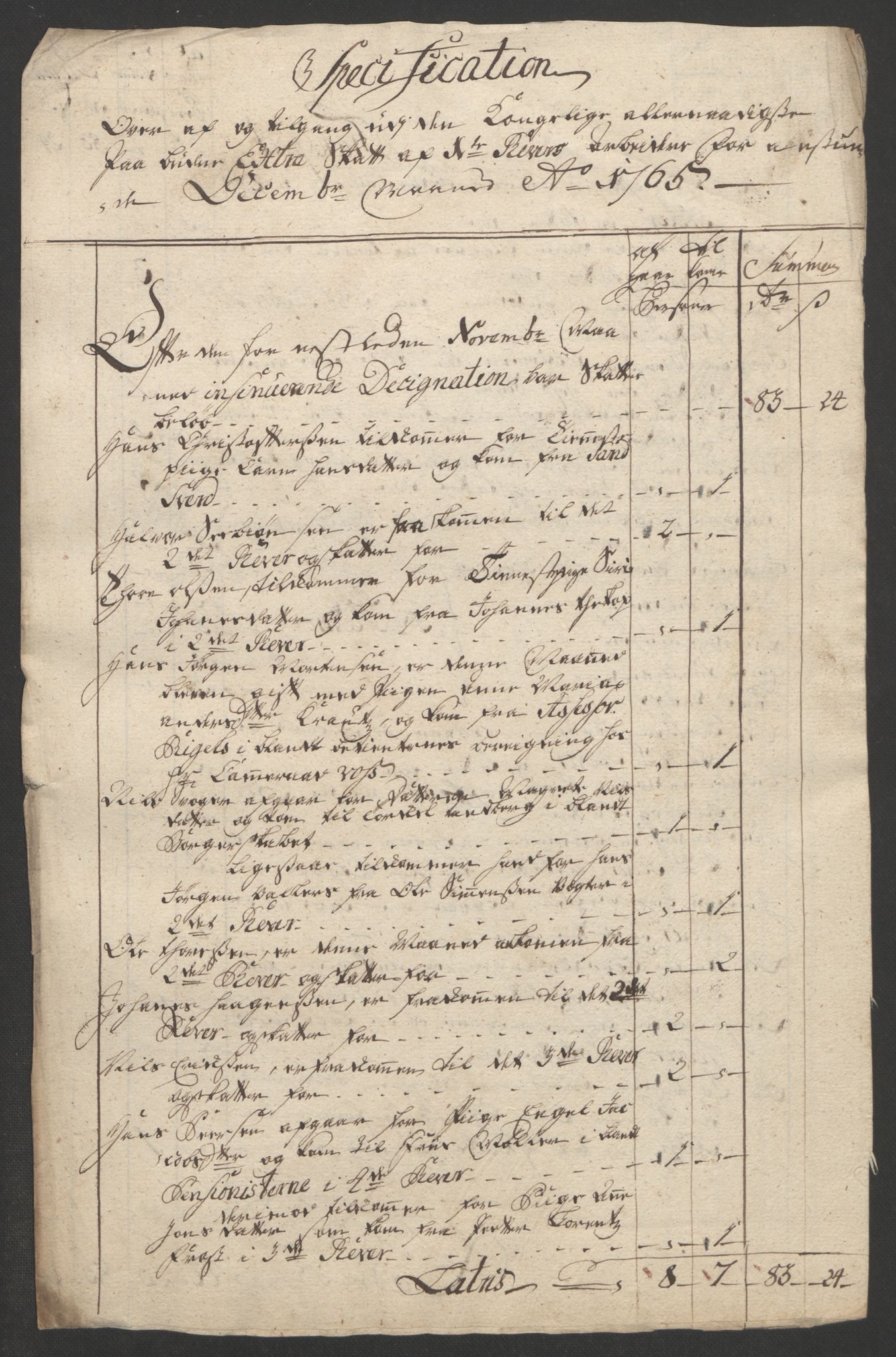 Rentekammeret inntil 1814, Reviderte regnskaper, Bergverksregnskaper, AV/RA-EA-3222/R/Rc/Rca/L0843: Ekstraskatt, 1762-1765, p. 1098