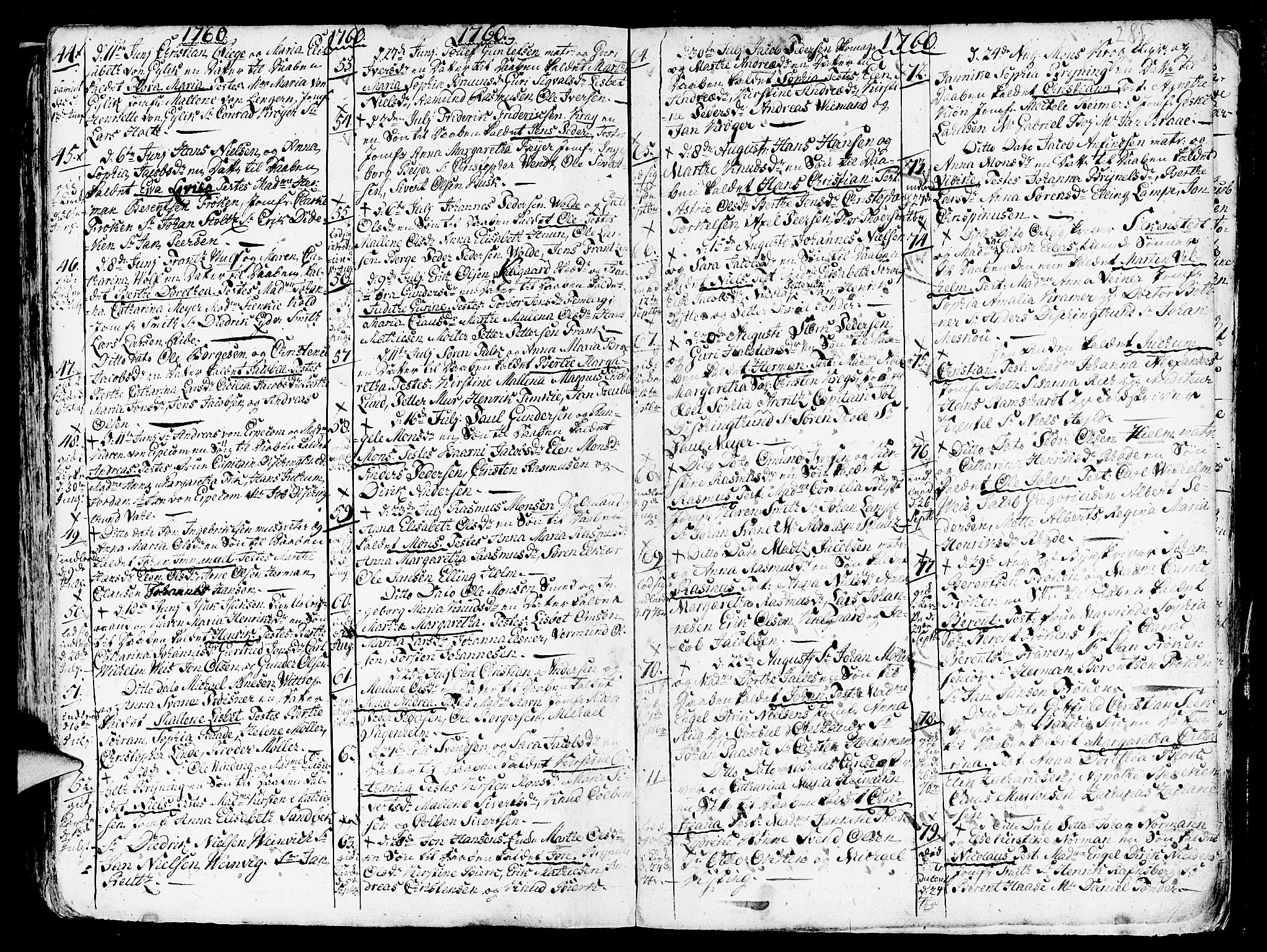 Nykirken Sokneprestembete, AV/SAB-A-77101/H/Haa/L0003: Parish register (official) no. A 3, 1717-1764, p. 285