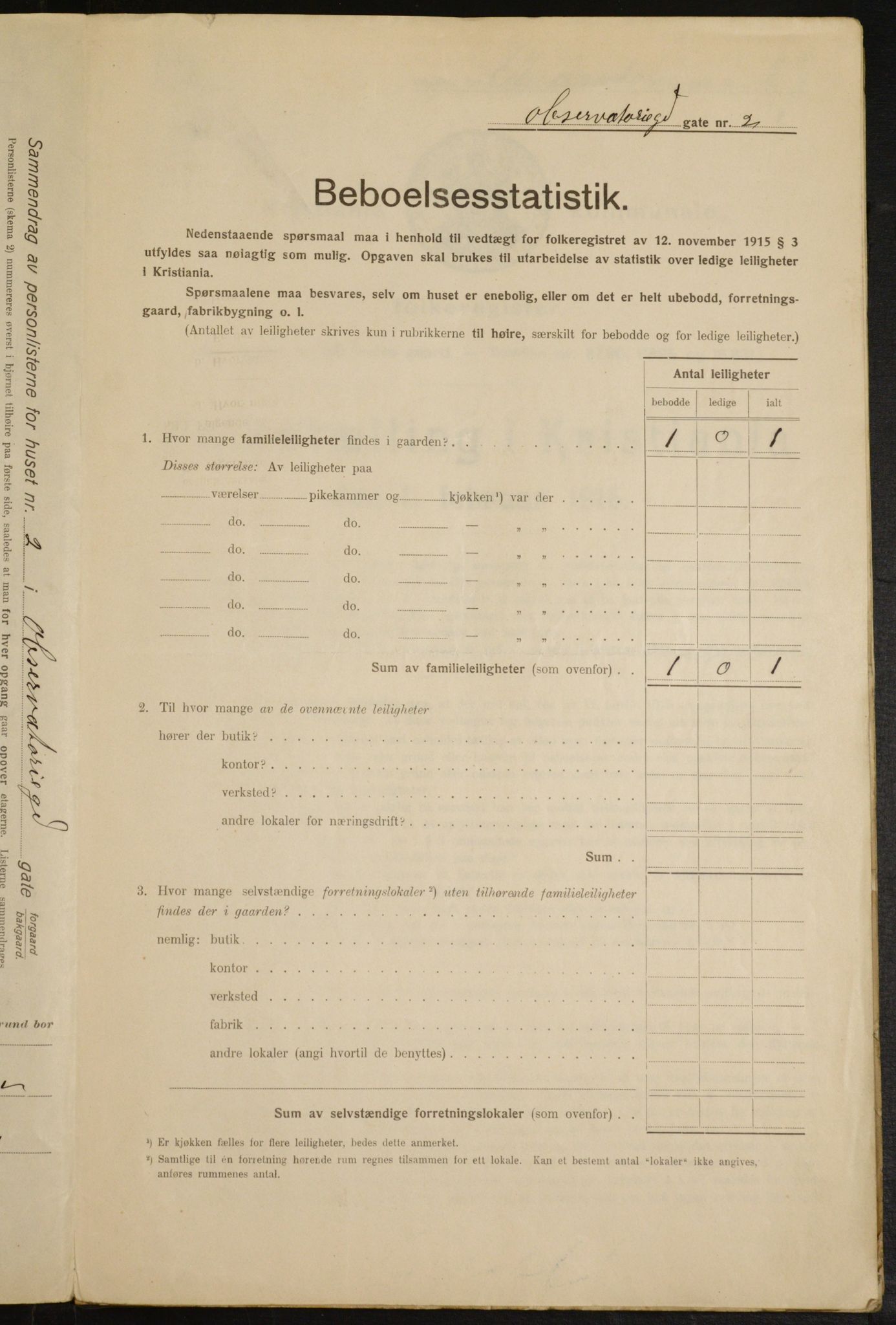 OBA, Municipal Census 1916 for Kristiania, 1916, p. 75922